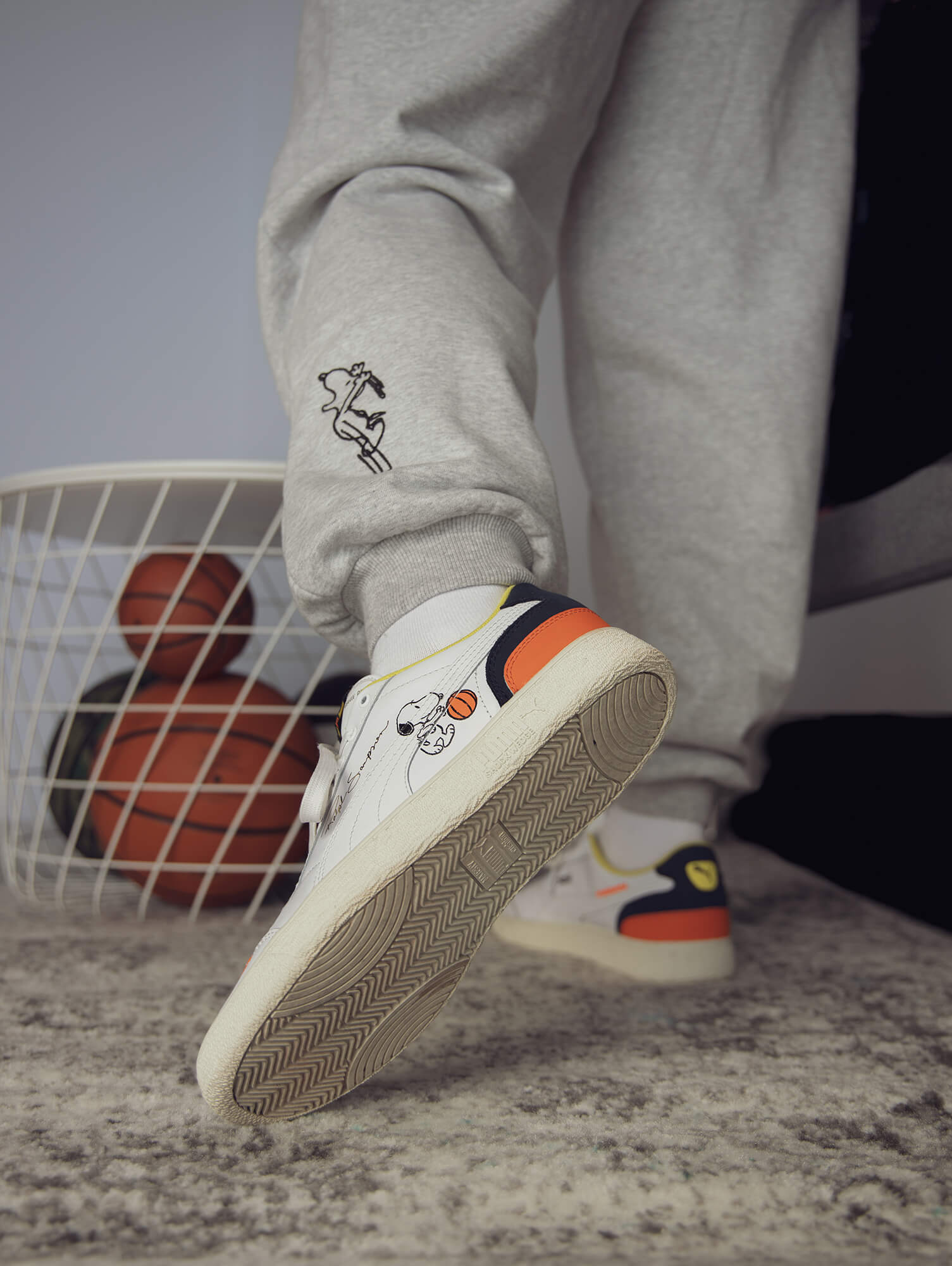 Snoopy als Basketball-Legende auf dem Ralph Sampson: Die PUMA x Peanuts Collab