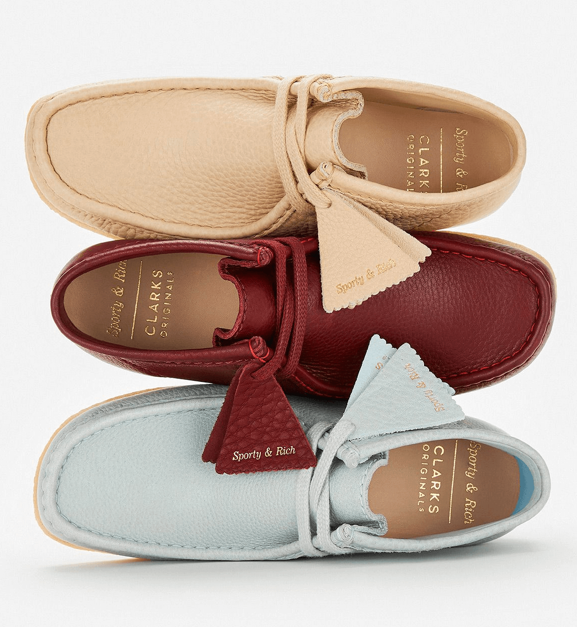 Tausche Sneaker gegen Wallabees - Die Clarks Originals x Sporty & Rich collab