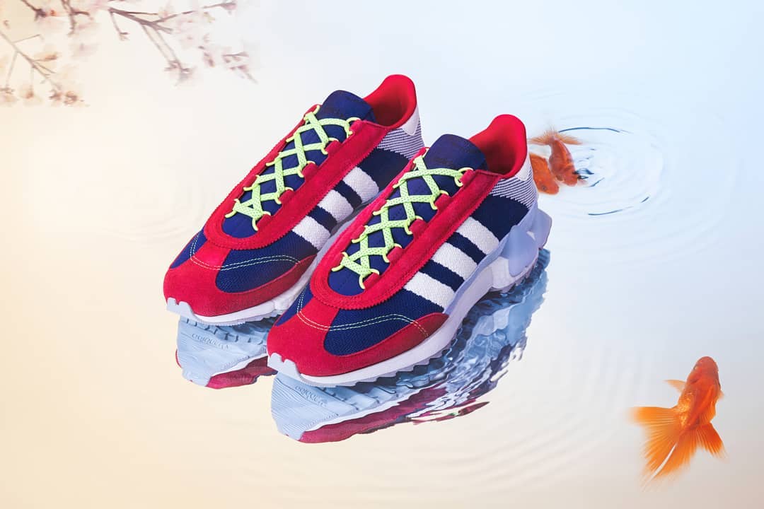 adidas x Angel Chen SL 7600 / dark blue - off white / FY5352