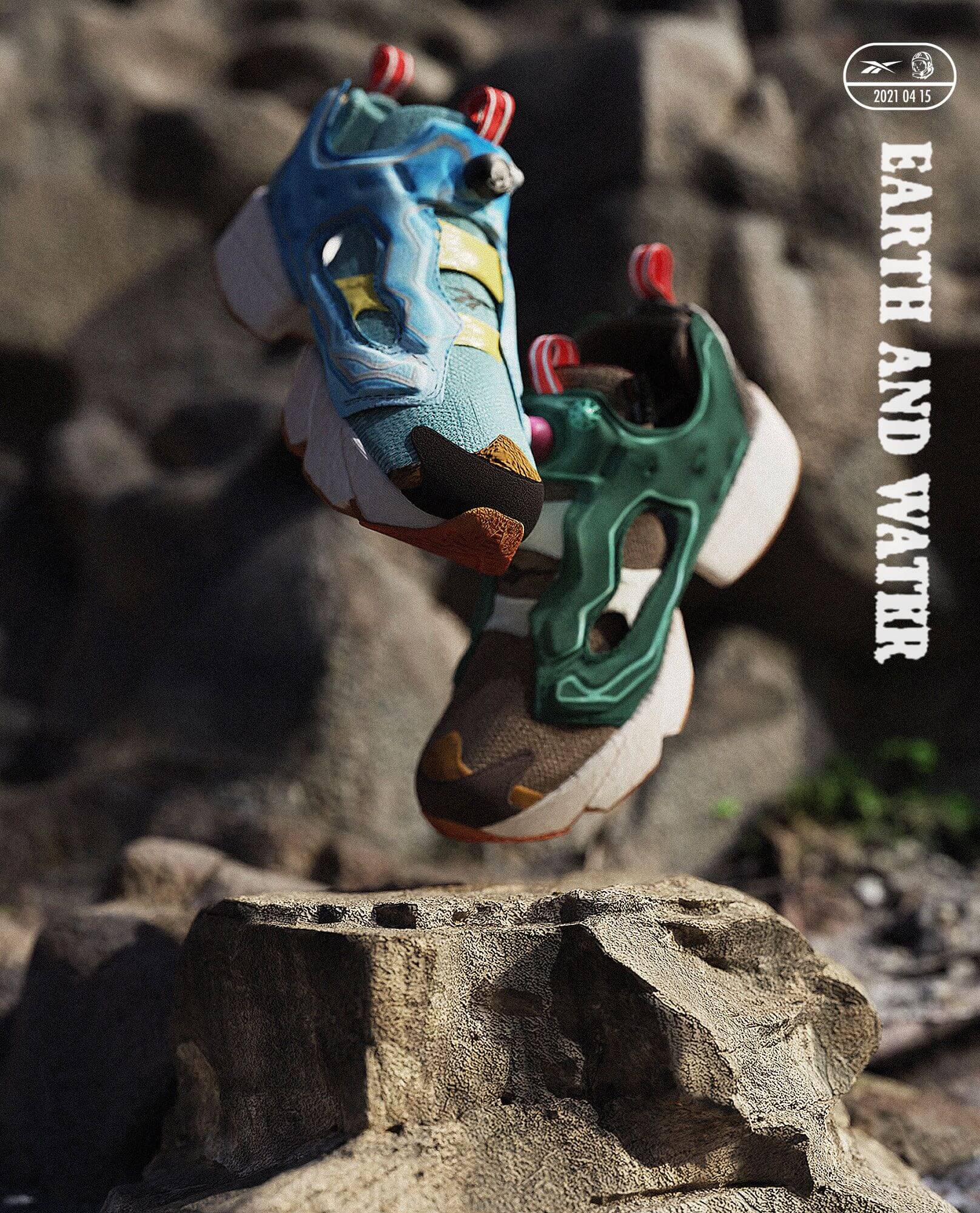 Billionaire Boys Club x Reebok - Instapump Fury Boost "Earth & Water"