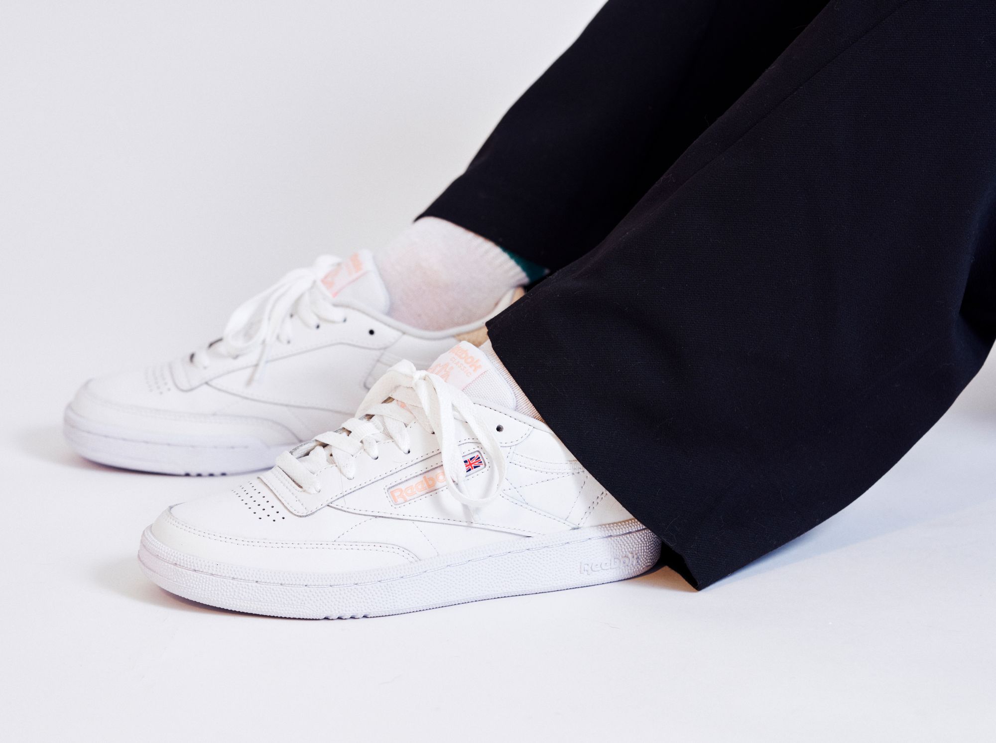 Reebok Classics Club C 85 white/aura orange/ceramic pink