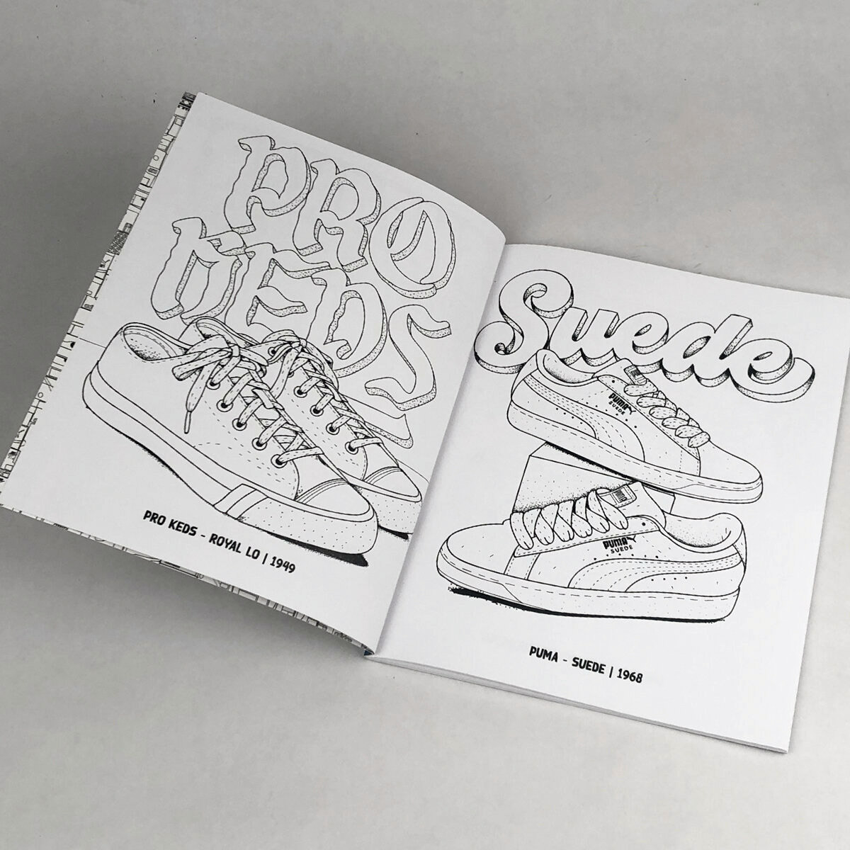 Begib dich auf eine Zeitreise durch die Welt der Sneaker und wecke den Künstler in Dir: Das Sneaker Coloring Book