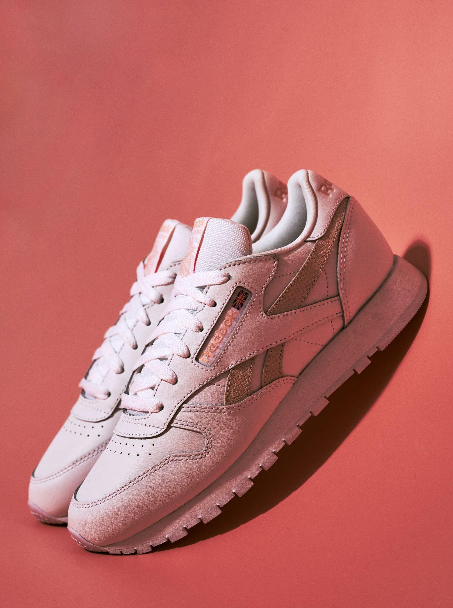Reebok Classic Leather white/aura orange/ceramic pink