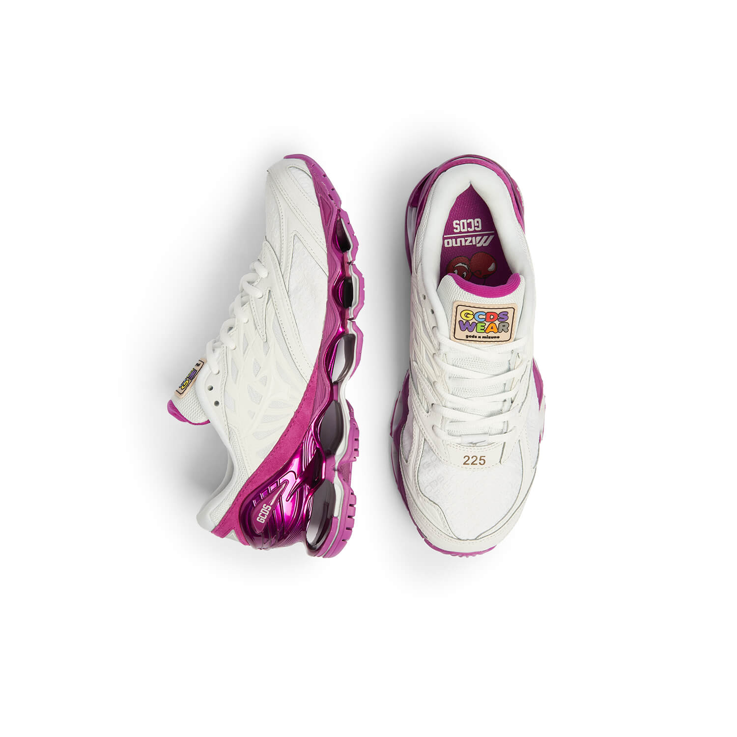 Mizuno x GCDS Wave Prophecy LS Cherry white/pink glo
