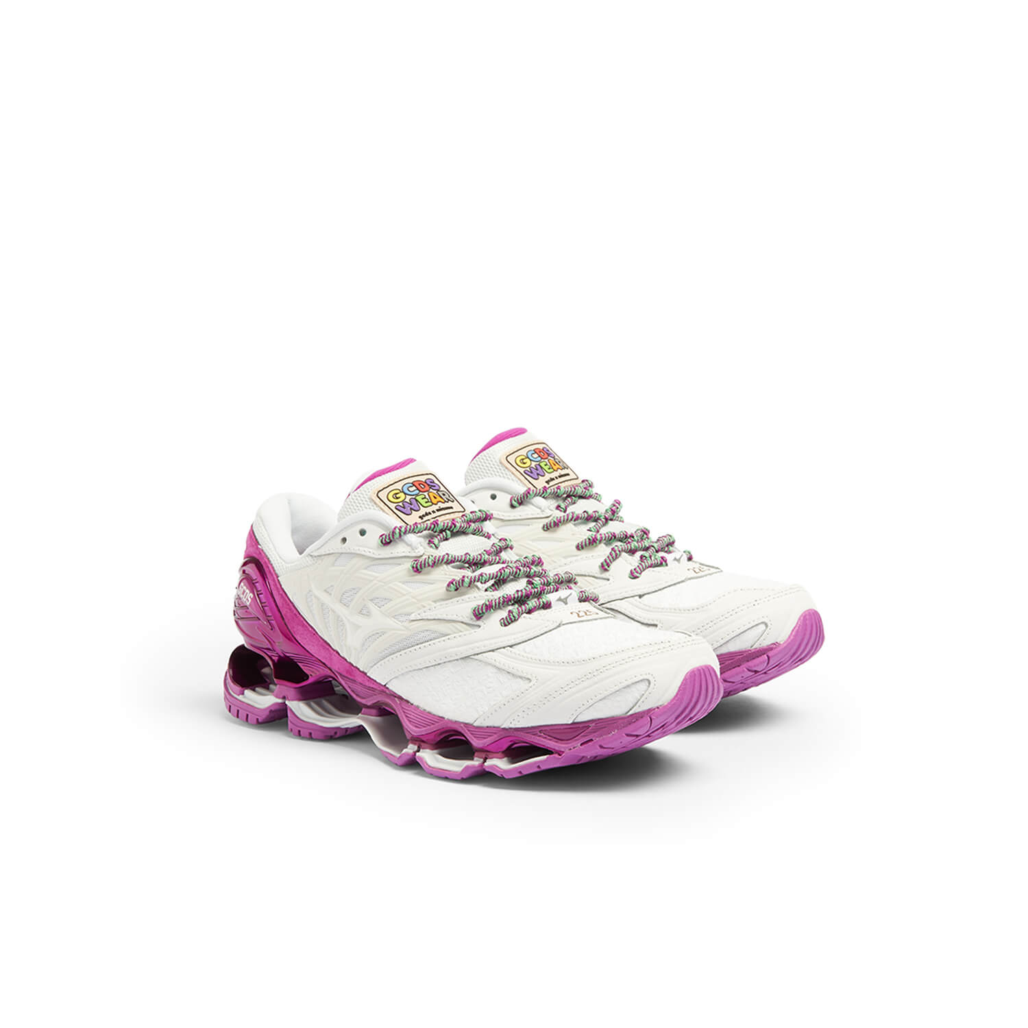 Mizuno x GCDS Wave Prophecy LS Cherry white/pink glo