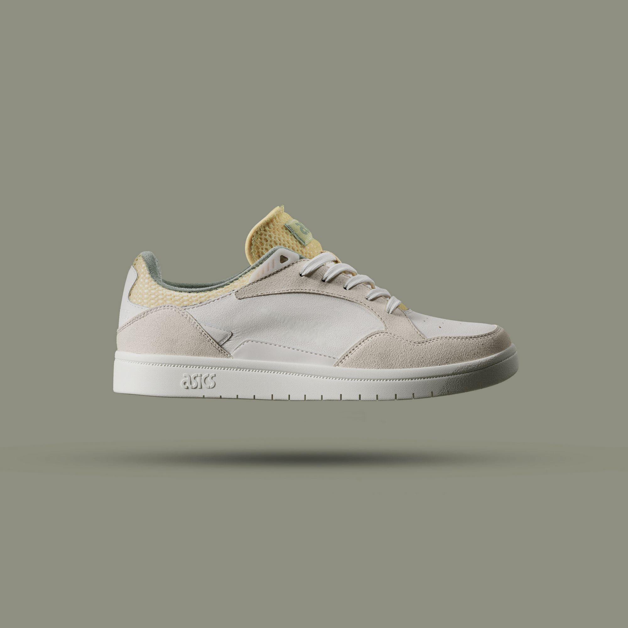 side photo of the ASICS Sportstyle x Above The Clouds - Skycourt - birch/sage green - 1201A39-200