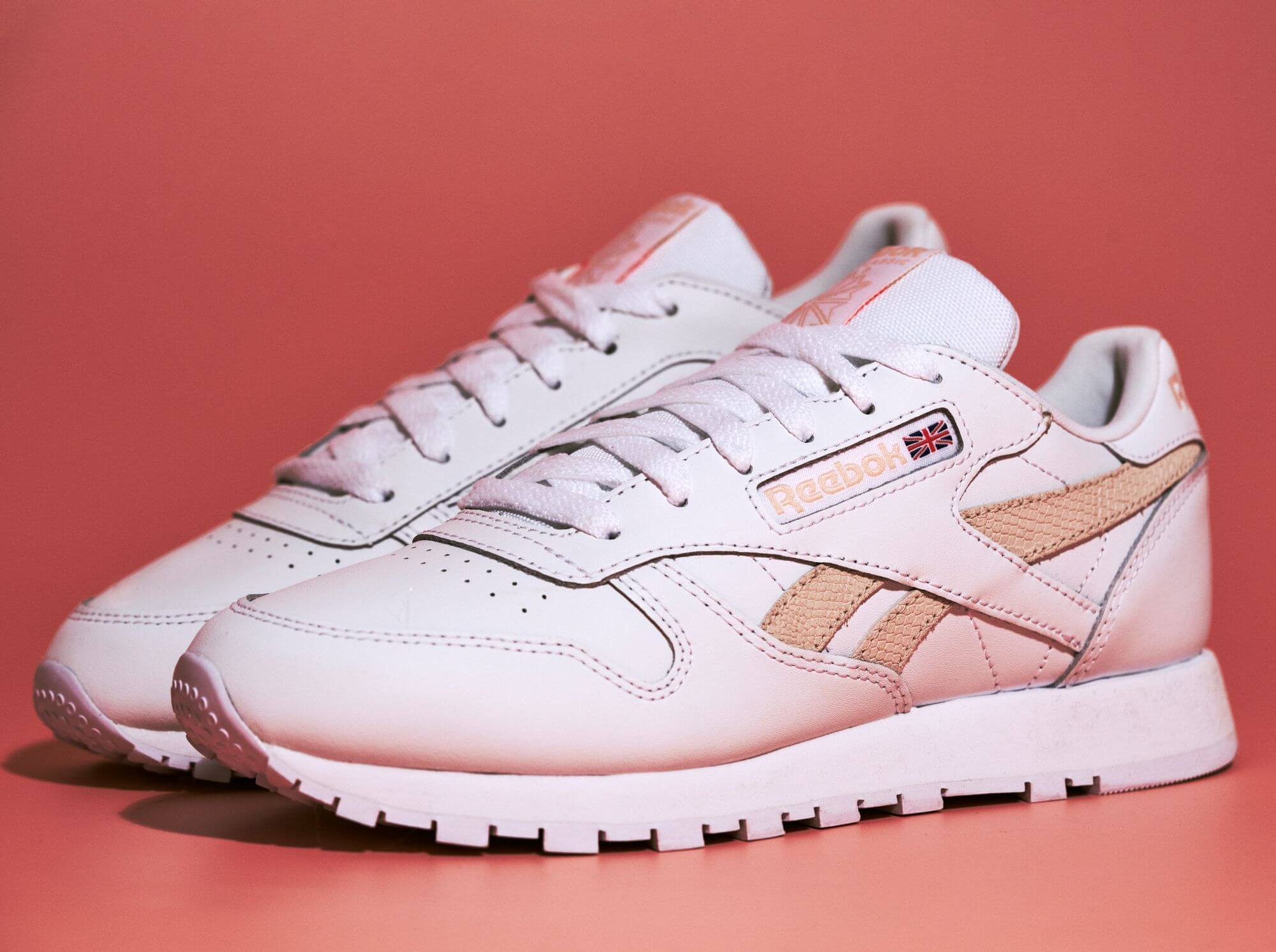 Reebok Classic Leather white/aura orange/ceramic pink