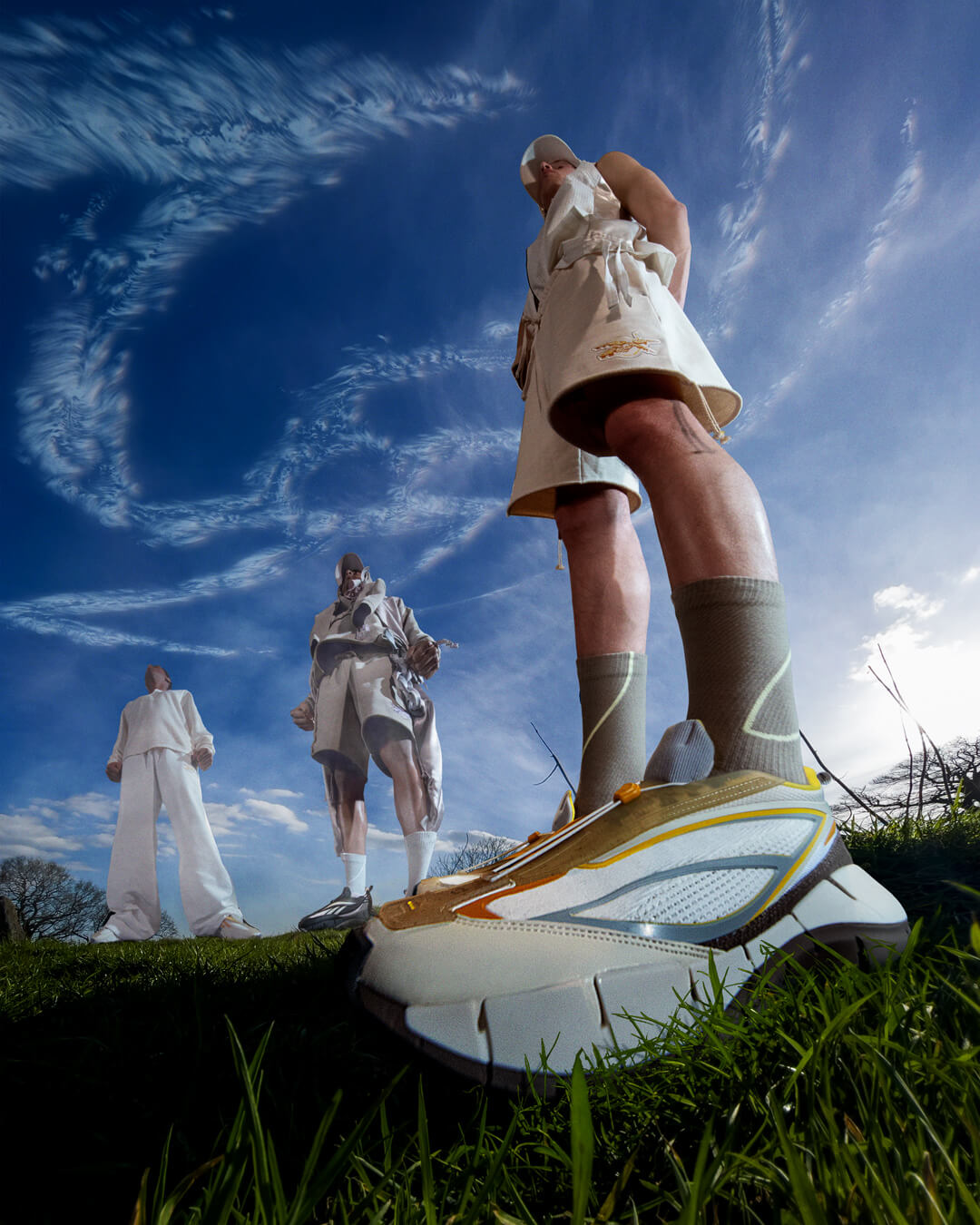 Reebok x Cottweiler Zig 3D Storm Hydro in Alabaster/Trek Grey & Black/Modern Beige