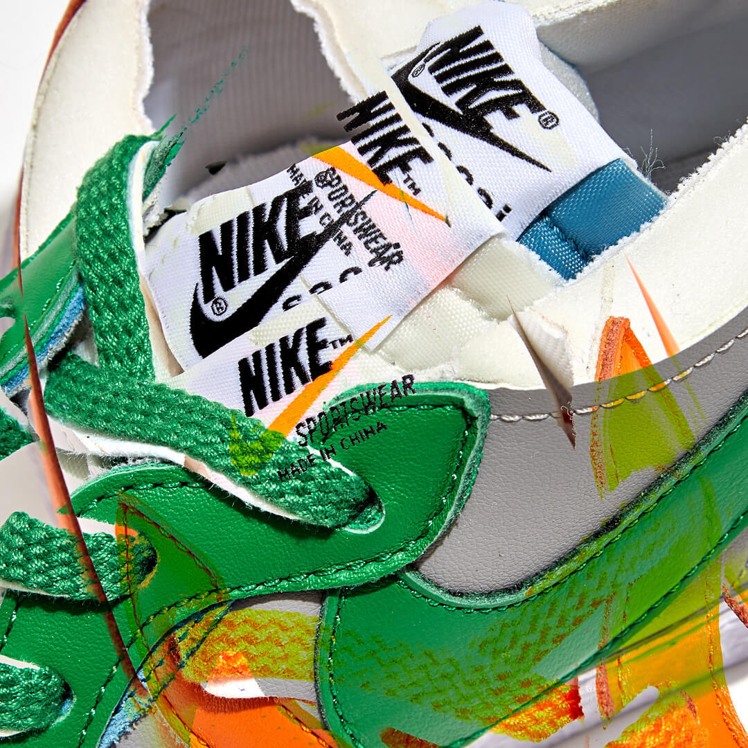 Nike x sacai – Blazer Low – Magma Orange & Classic Green