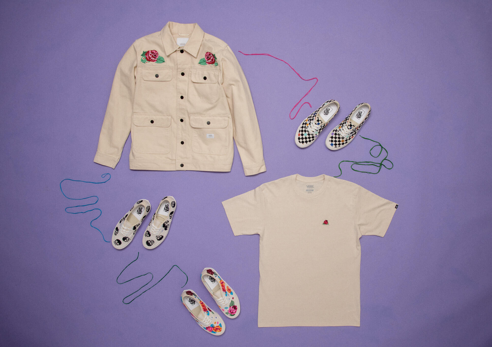 Vans - Anaheim Factory - Needlework Collection - Authentic 44 DX and apparel jacket and shirt