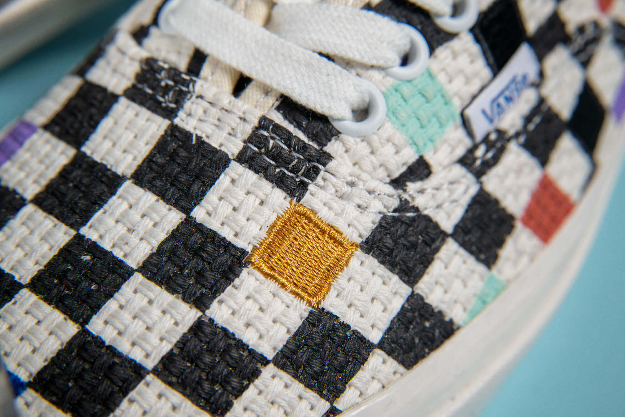 details checkerboard toe box - Vans - Anaheim Factory - Needlework Collection - Authentic 44 DX