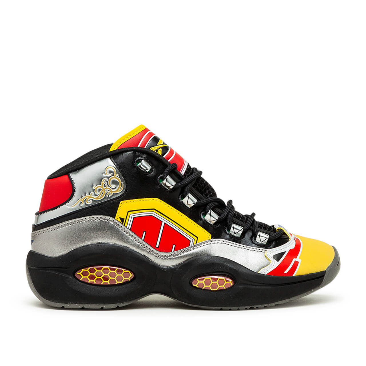 Reebok x Power Rangers - Question Mid - black/silver metallic/vector red - GY0590