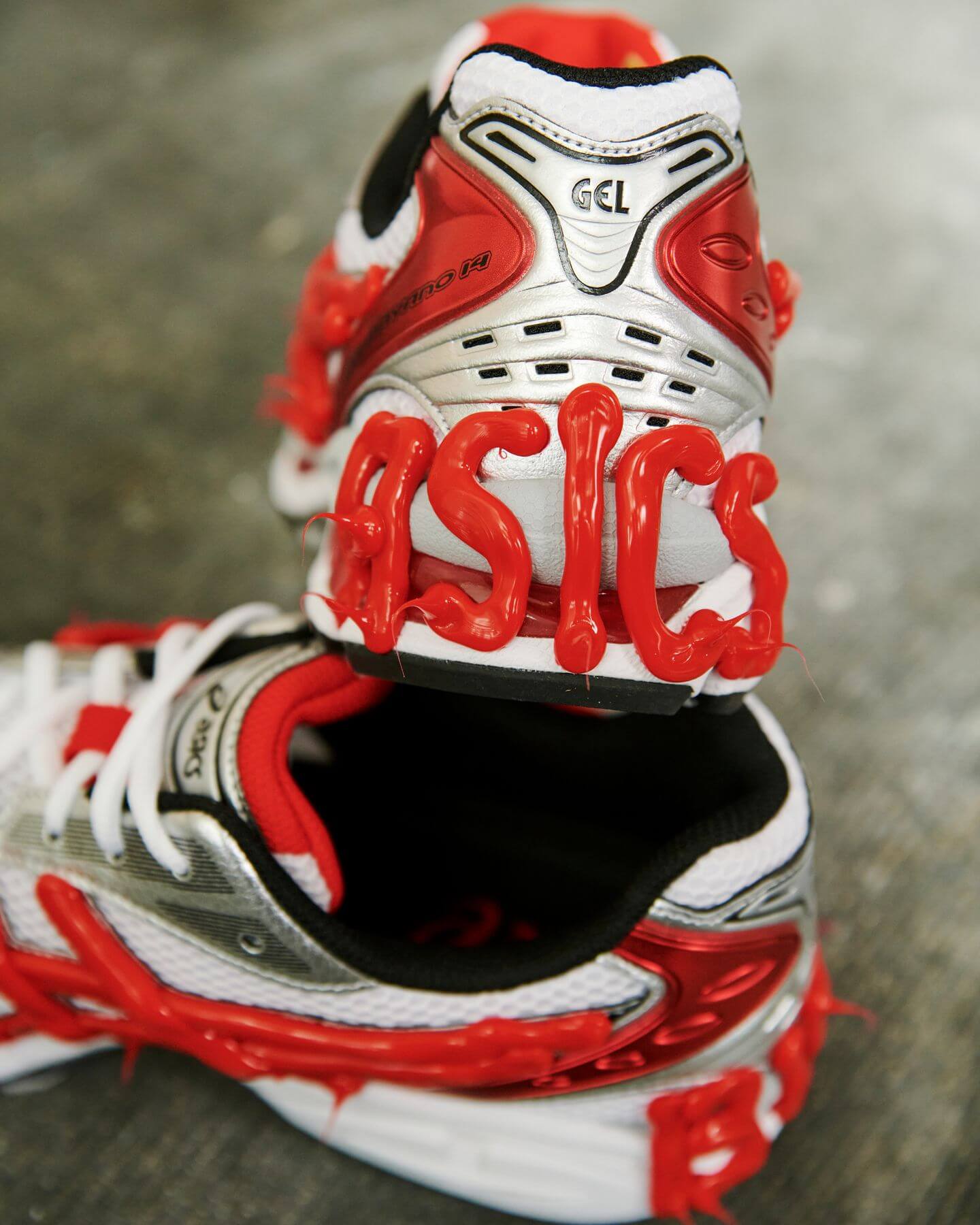 Berlin-based artist Dennis Buck customizes the ASICS Gel-Kayano 14 for a good cause
