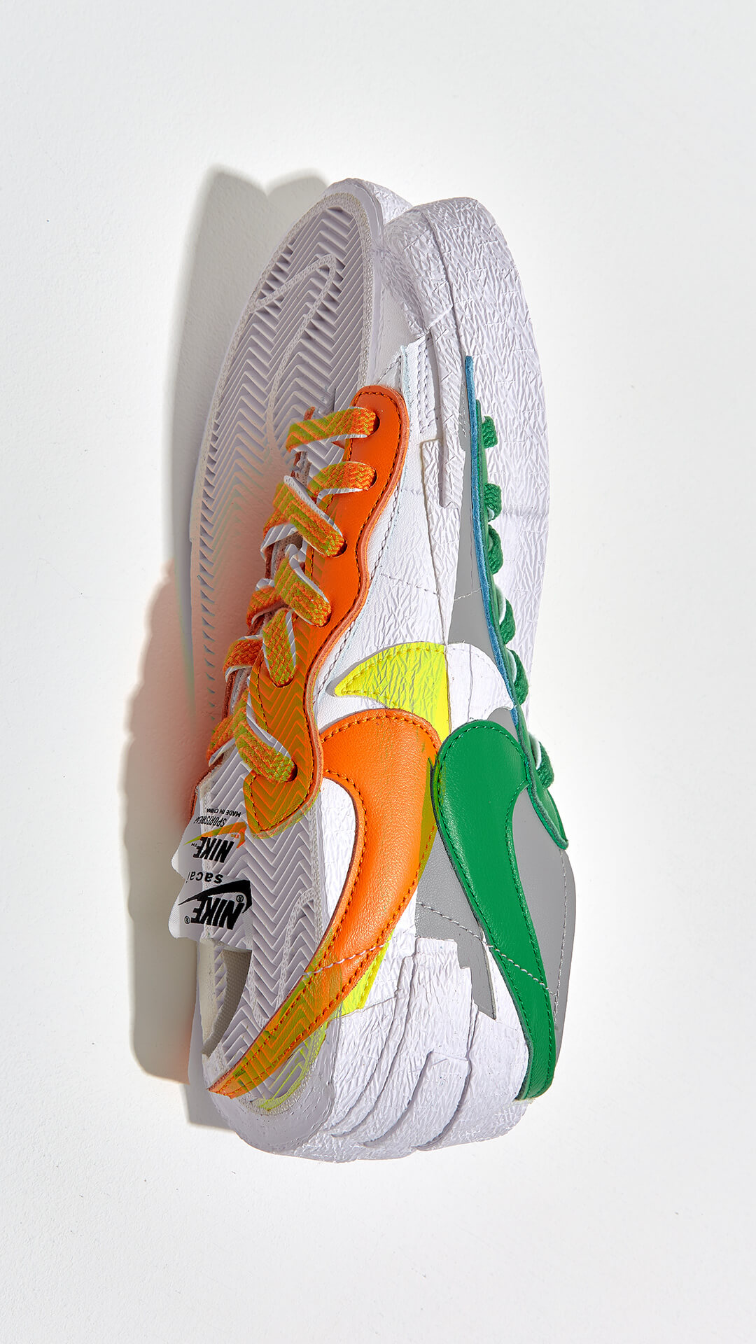 Nike x sacai - Blazer Low - Magma Orange & Classic Green