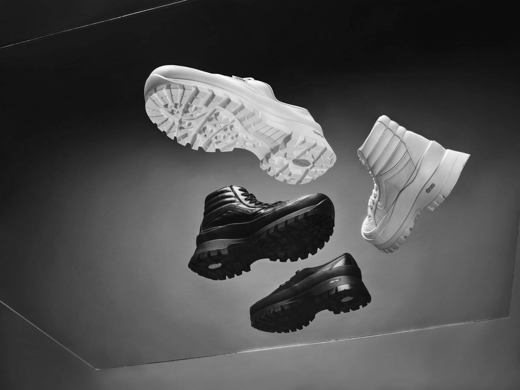 sneaker collection drop - Vault by Vans x Vibram - Collection feat. Sk8-Hi & UA Authentic - black & white