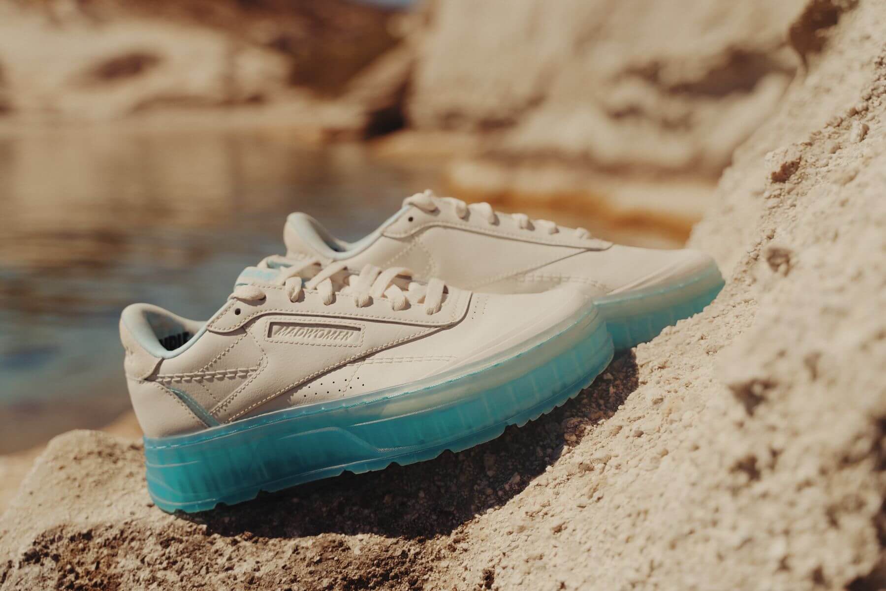 Reebok x MADWOMEN - Club C Double Geo - white/blue - white/orange - GY8058/GY8056