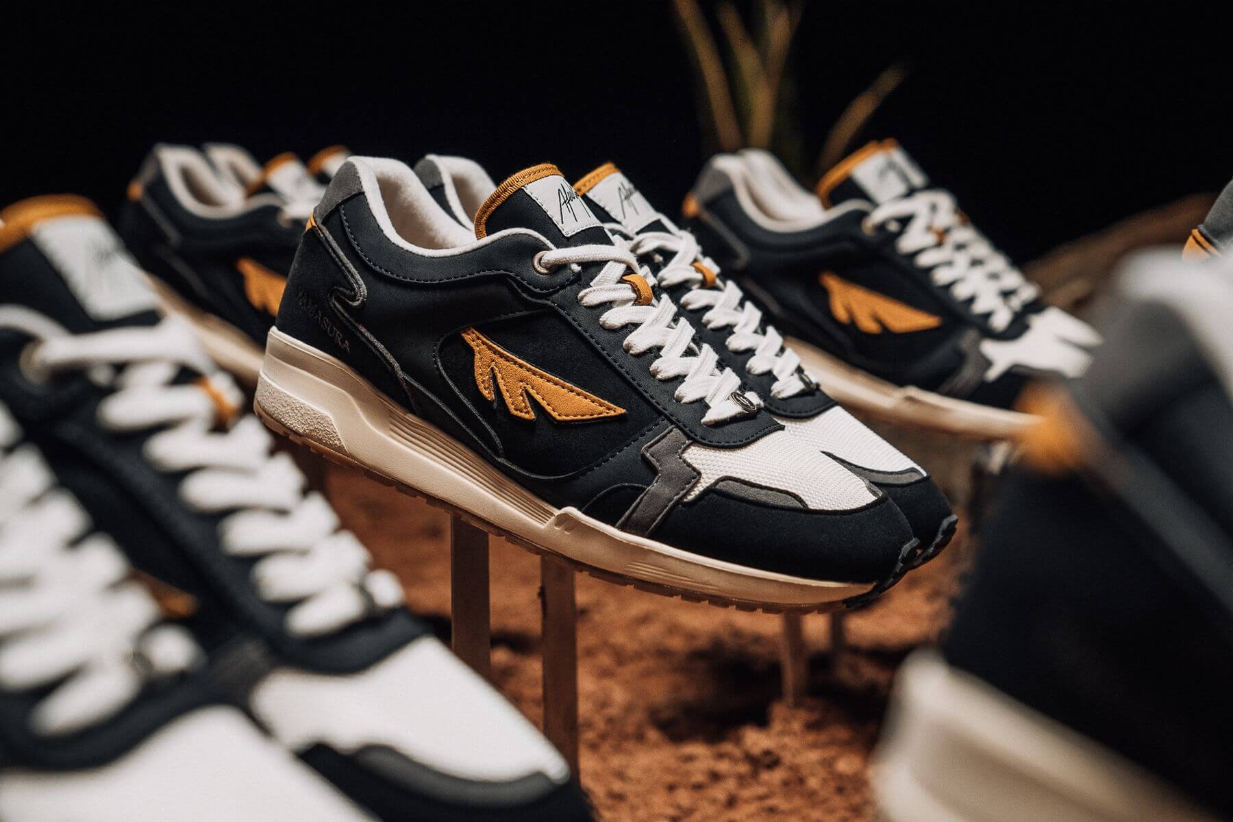 Afew Goods - Yamasura Runner - "Soil" - black/dark grey/soil brown - AG005YS01OG