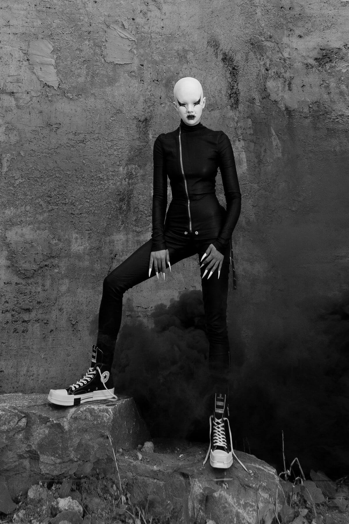 Converse x Rick Owens - DRKSHDW - TurboDark Chuck 70 Low white and High black