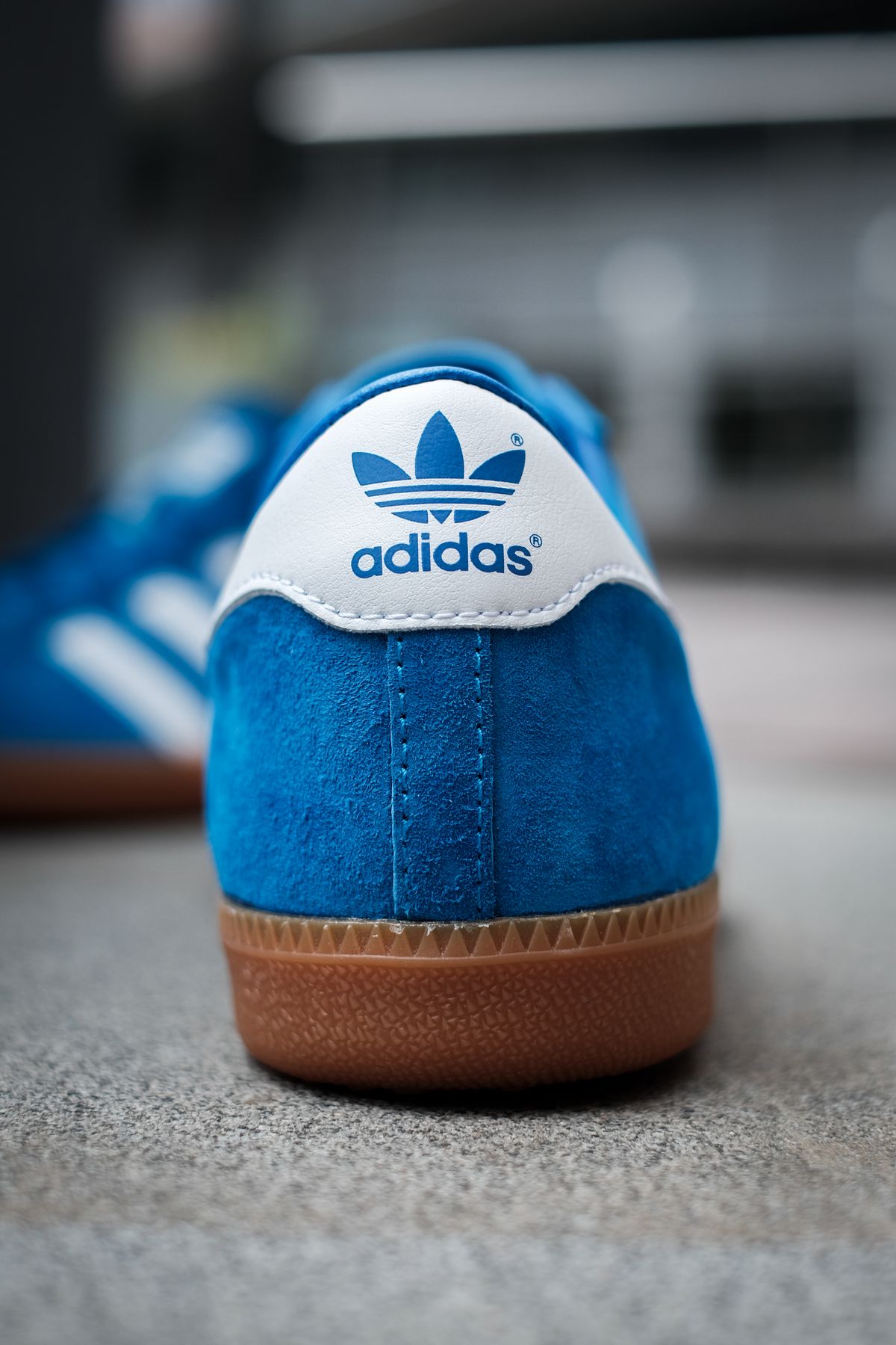 close up heel trefoil - adidas Originals - Bleu - bright blue/cloud white/gold metallic - H01798