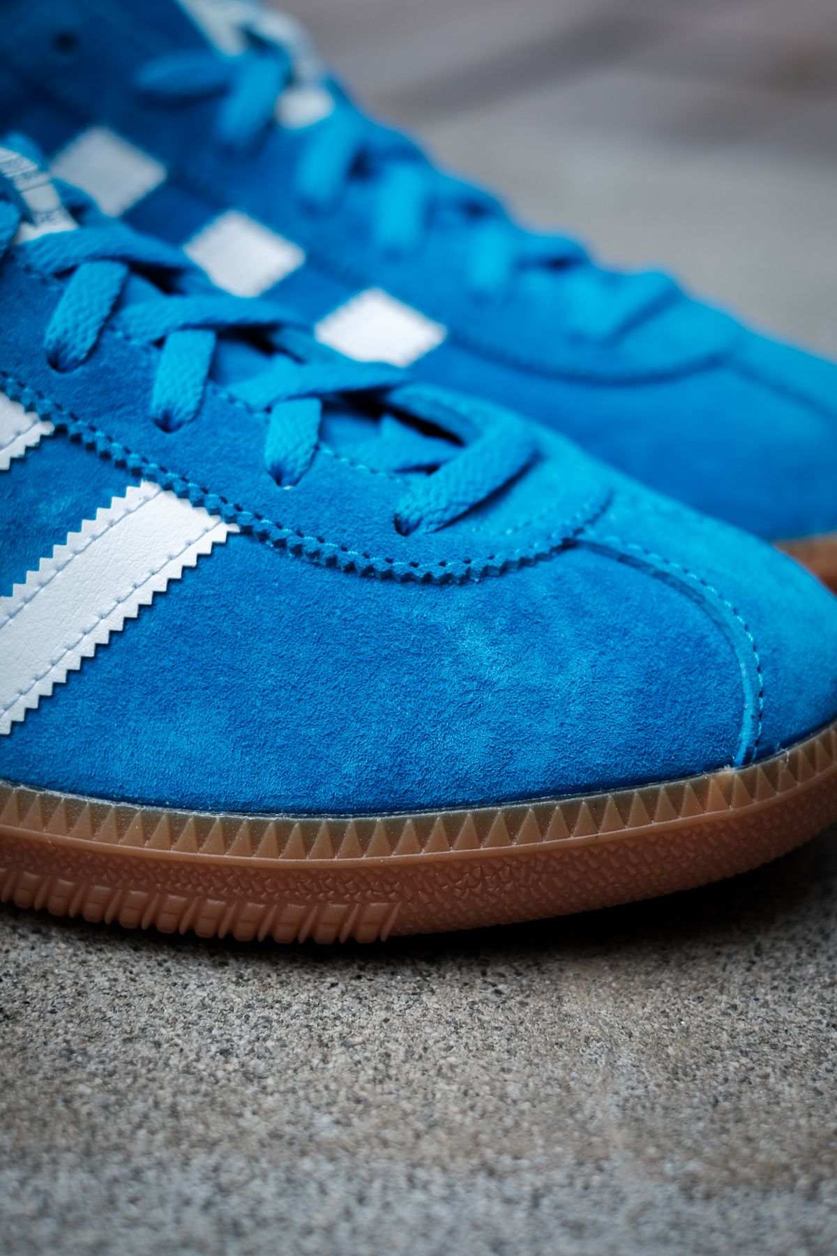 close up toe box - adidas Originals - Bleu - bright blue/cloud white/gold metallic - H01798