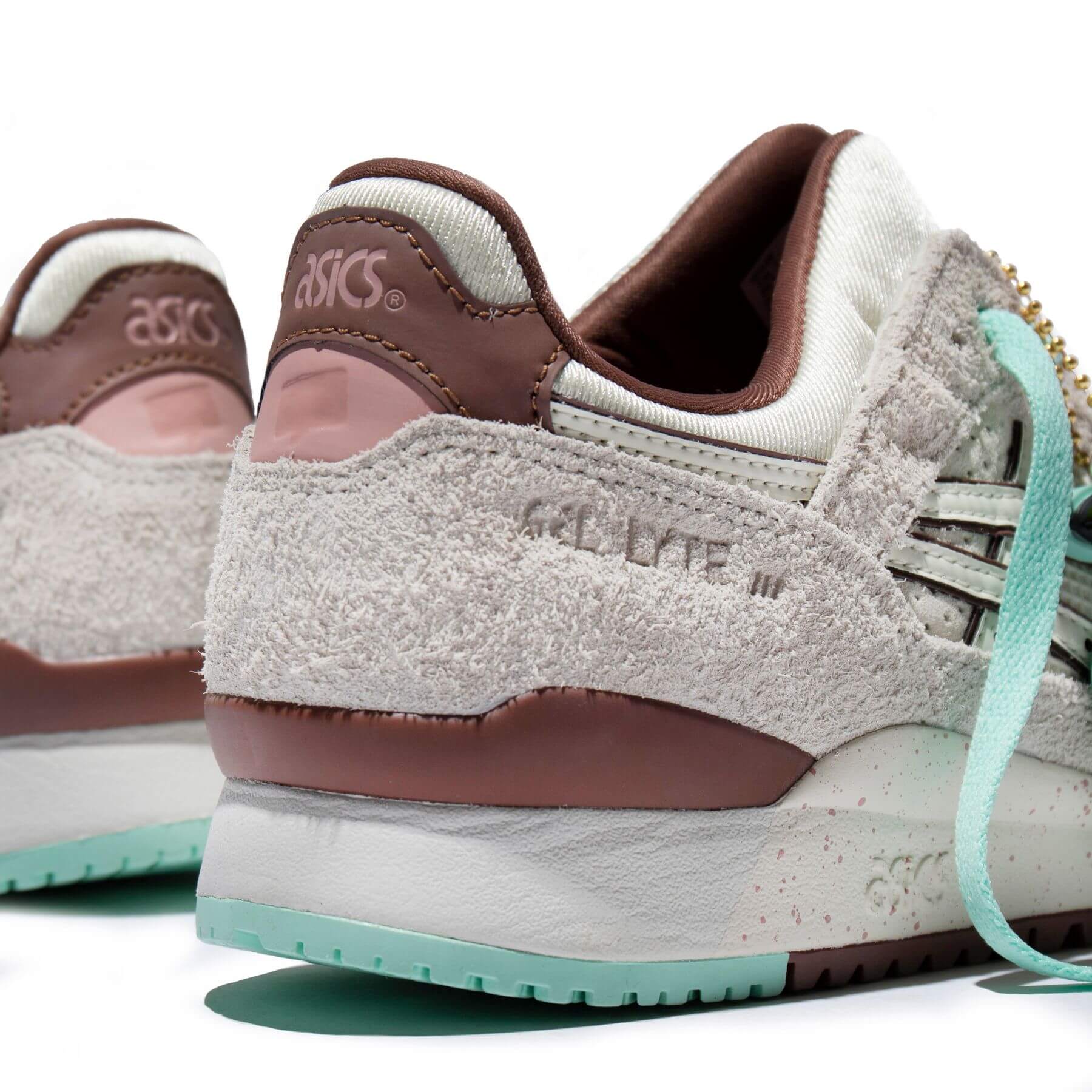 heel details - ASICS SportStyle x Nice Kicks - Gel-Lyte III - "Nice Cream" - ivory/ivory - 1201A460-750