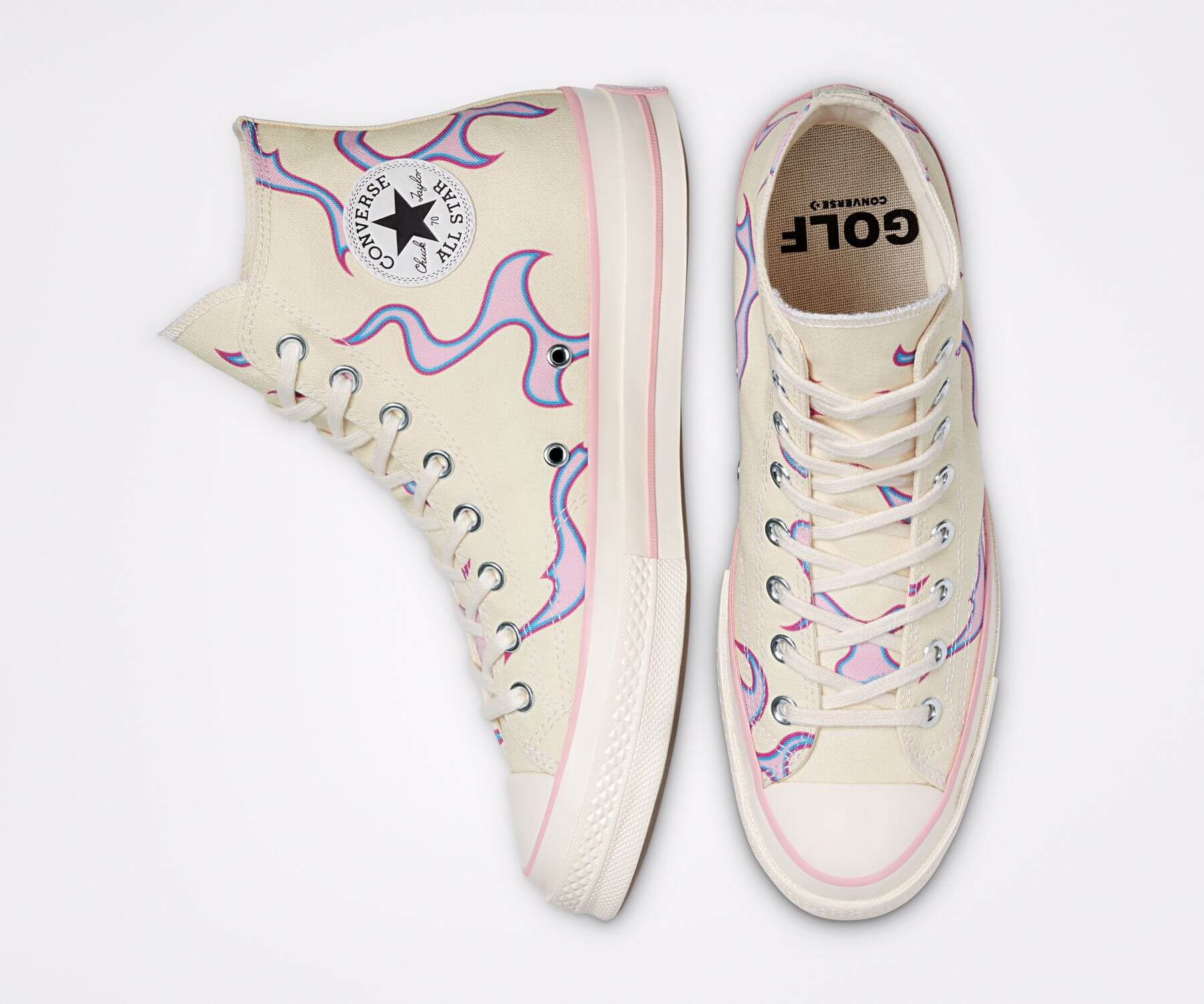 Converse x Golf Wang / Tyler The Creator - Chuck 70 - "Pink Flames" - 172398C