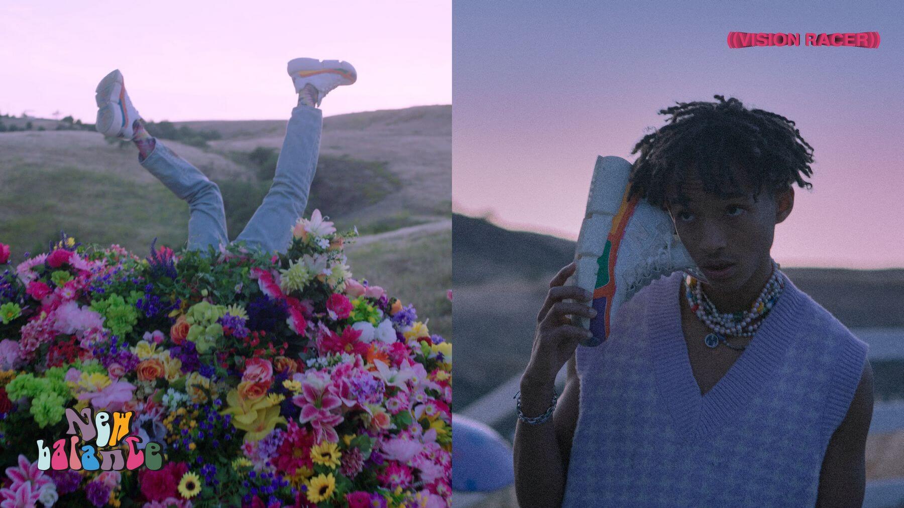 New Balance x Jaden Smith - Vision Racer - "Trippy Summer" - sea salt/storm blue - MSVRCV1