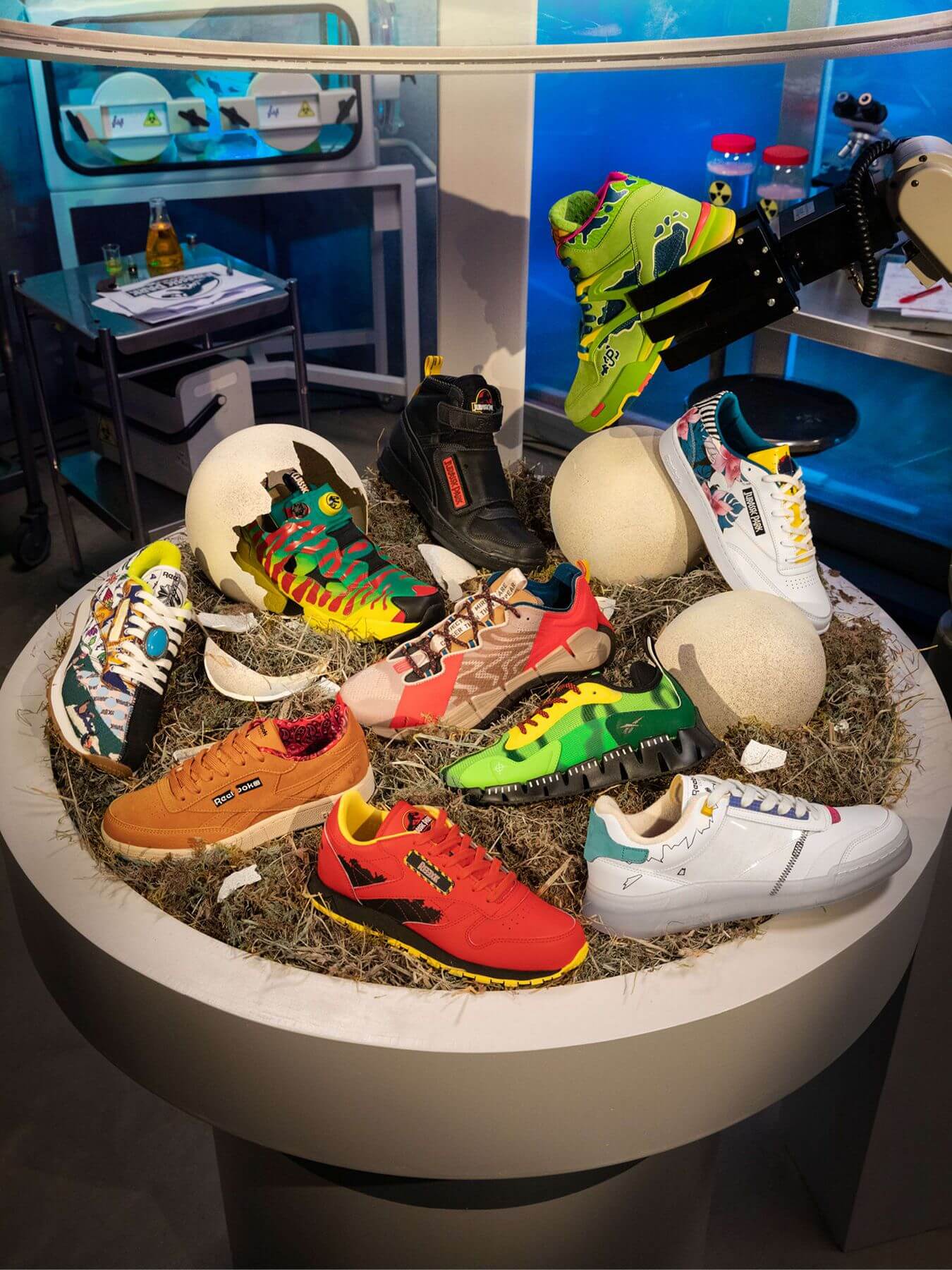 overview - the complete Reebok x Jurassic Park sneaker collection