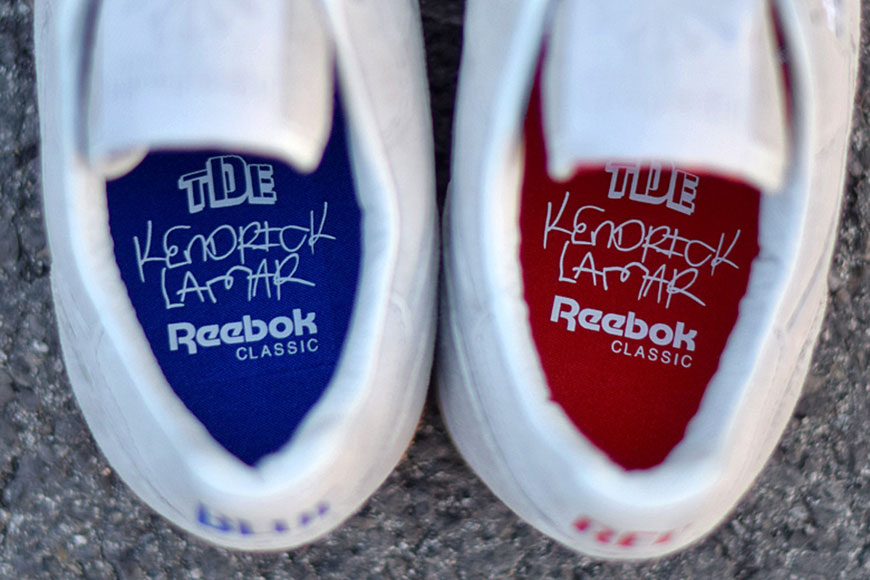 insole details TDE Kendrick Lamar Reebok x Kendrick Lamar - Classic Leather - "Red and Blue" - AR0586
