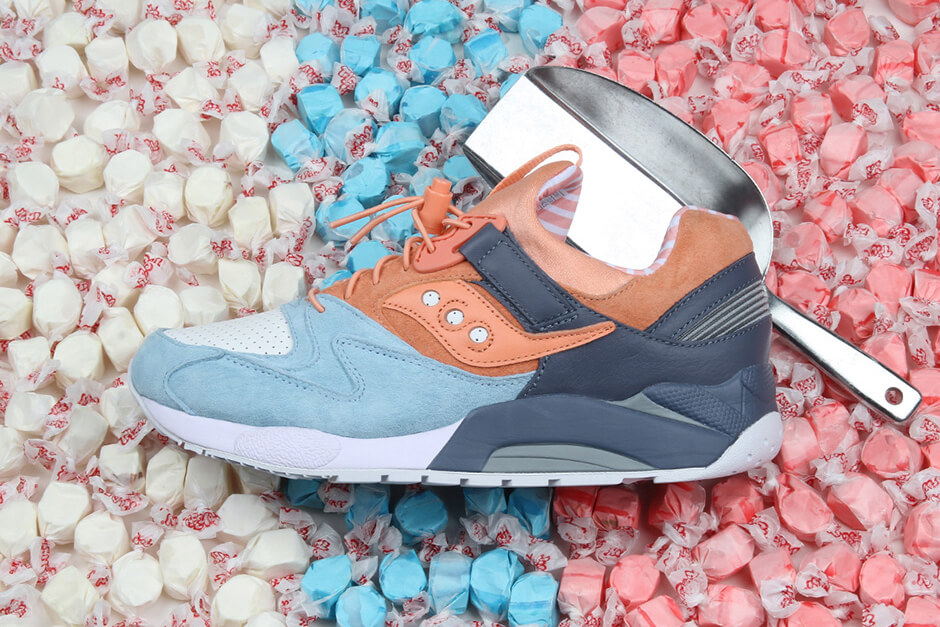 Saucony x Premier - Grid 9000 - "Street Sweets" - blue/white/peach - S70265-1