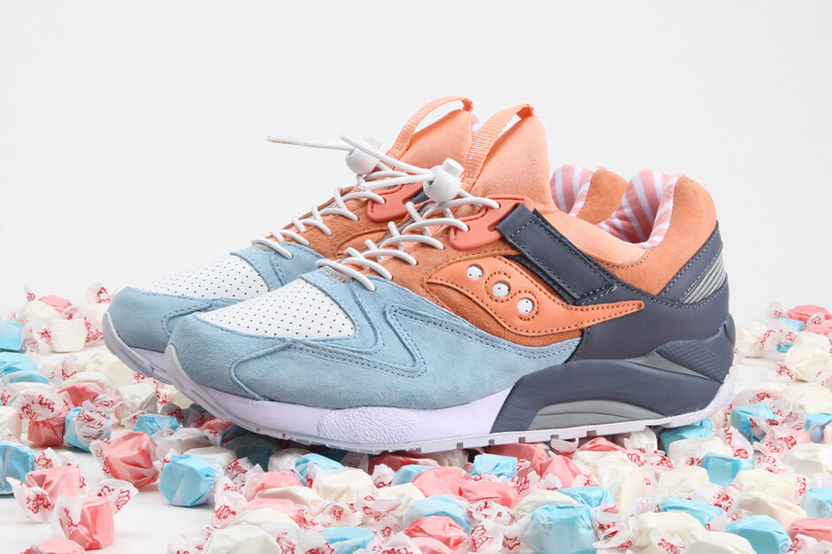 Saucony x Premier - Grid 9000 - "Street Sweets" - blue/white/peach - S70265-1