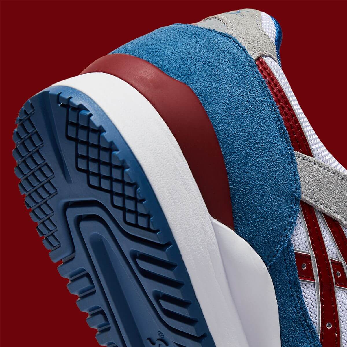 heel details of the ASICS SportStyle - GEL-LYTE III OG - azure/beet juice - 1201A482-400