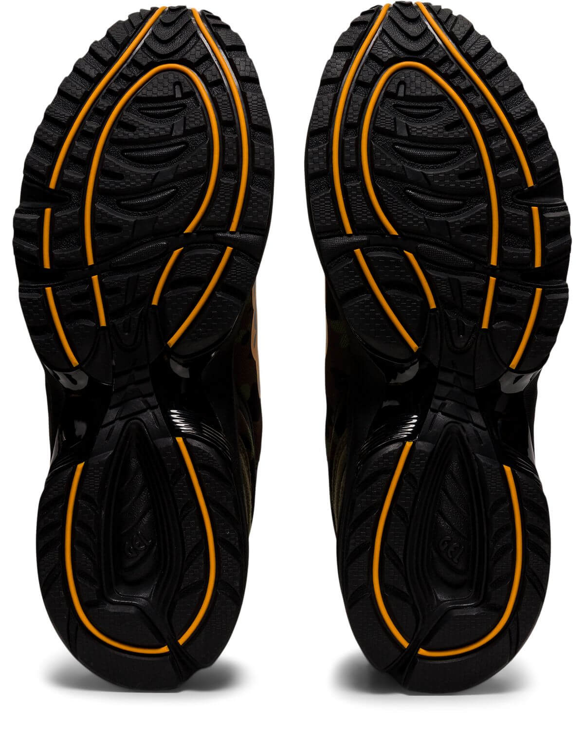 ASICS x BAPE (A Bathing Ape) - GEL-1090 - "Tiger Camo" - aloe/bengal orange - 1023A061-200 from below / outsole