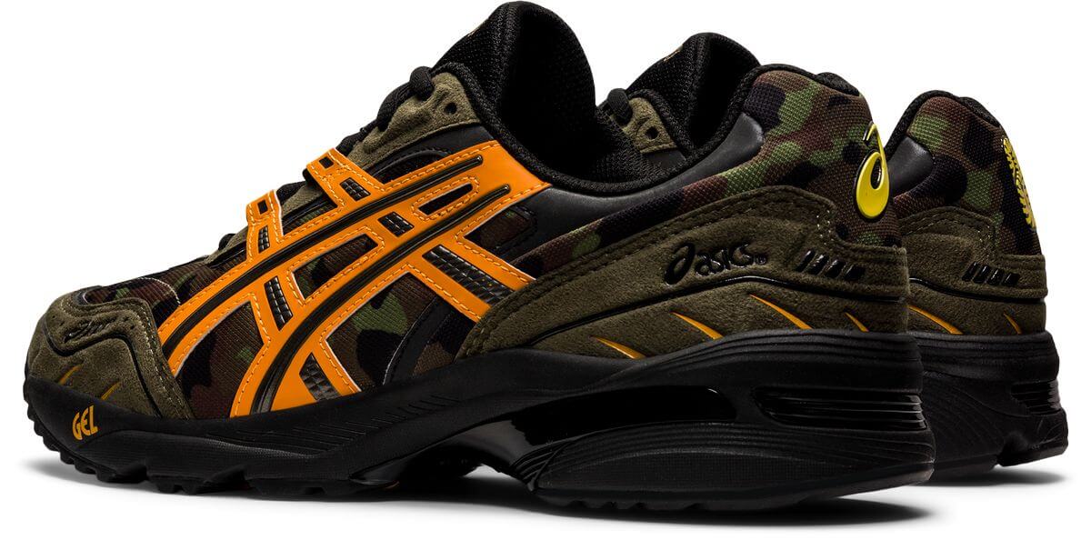 ASICS x BAPE (A Bathing Ape) - GEL-1090 - "Tiger Camo" - aloe/bengal orange - 1023A061-200