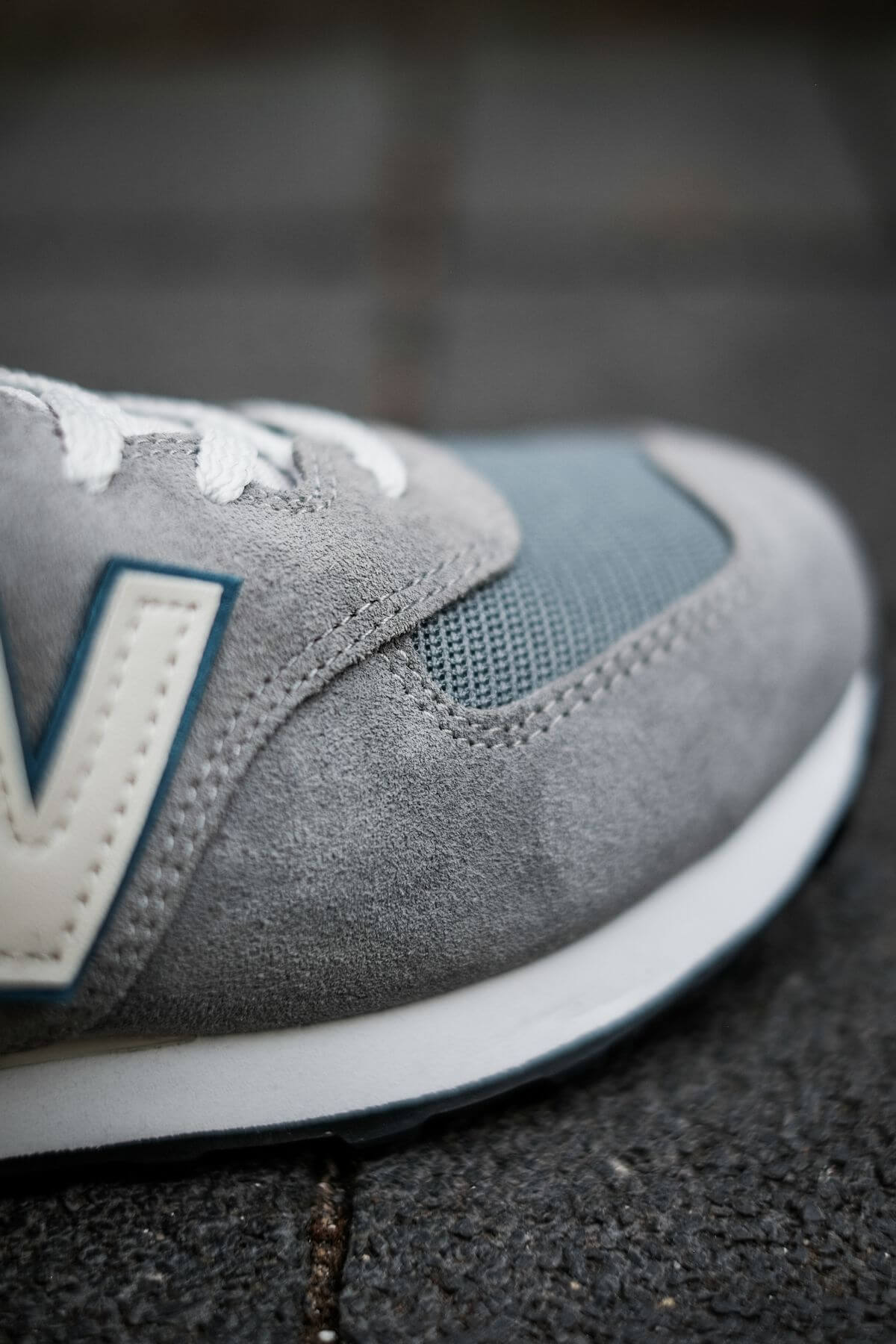 the toebox of the New Balance - 574 History Class Pack - ML574BA2 - grey