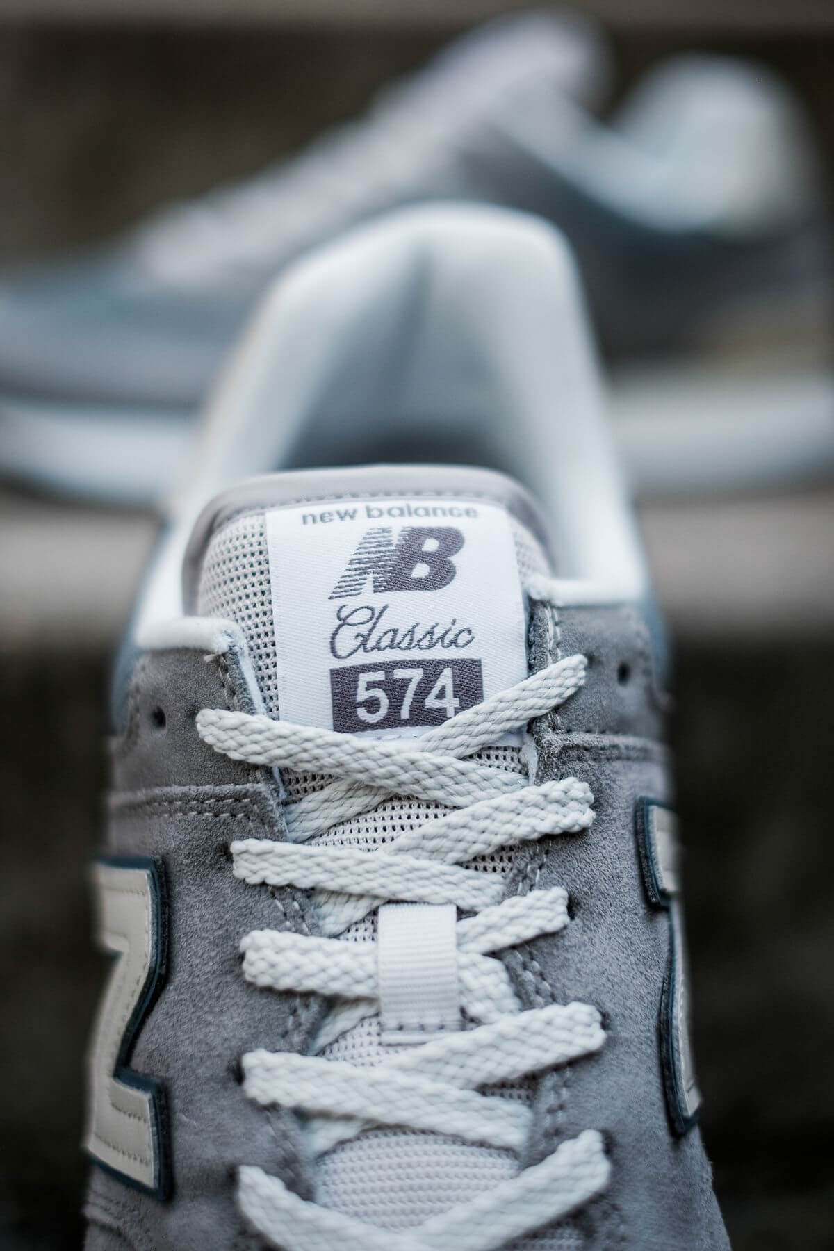 New Balance tongue logo details - New Balance - 574 History Class Pack - ML574BA2 - grey