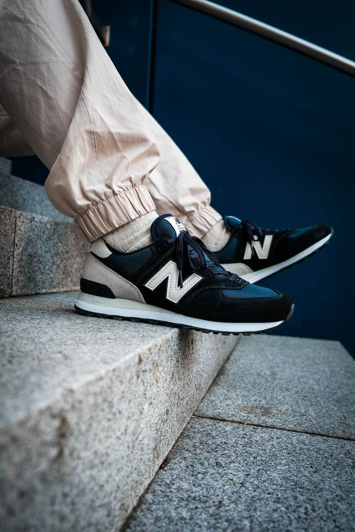 on feet - New Balance - 574 History Class Pack - ML574BD2 - navy