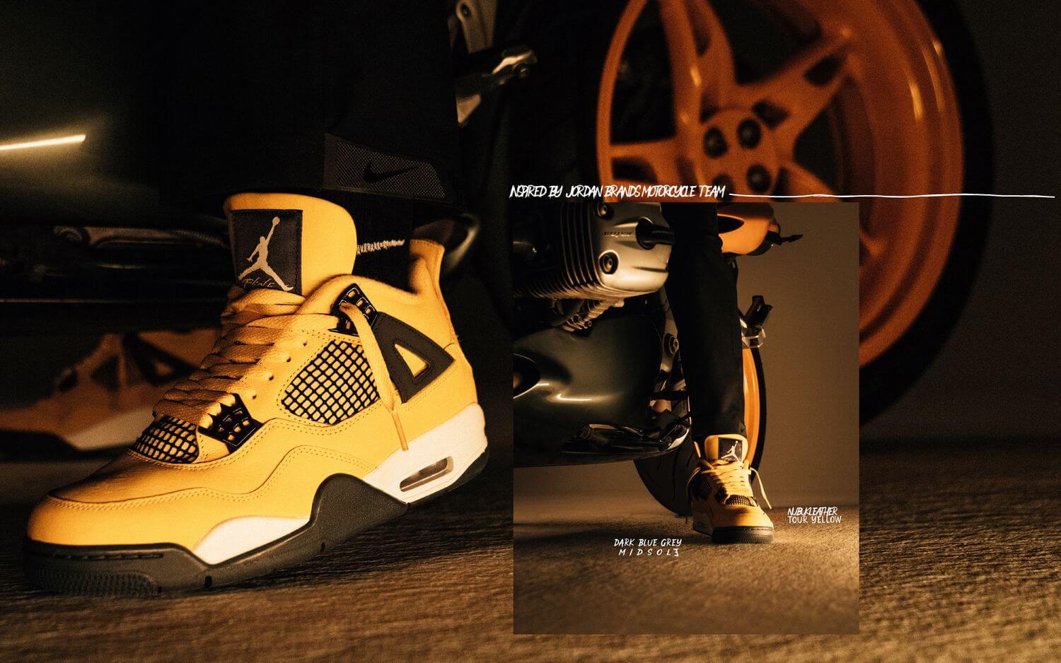 Nike Air Jordan 4 Retro - "Tour Yellow" - tour yellow/dark blue grey/white - CT8527-700