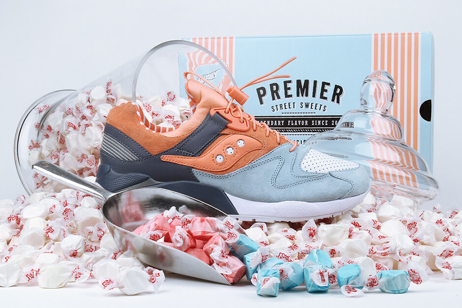 Saucony x Premier - Grid 9000 - "Street Sweets" - blue/white/peach - S70265-1