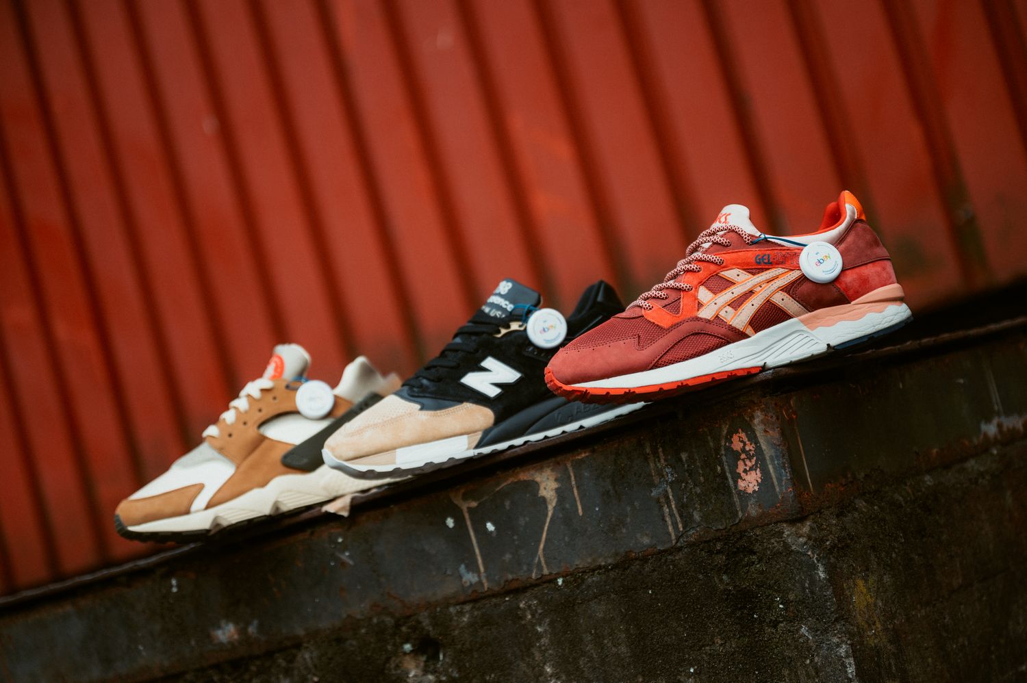 Nike x Stussy Air Huarache Desert Oak / New Balance x Premier 998 / ASICS x Ronnie Fieg Gel-Lyte V Volcano