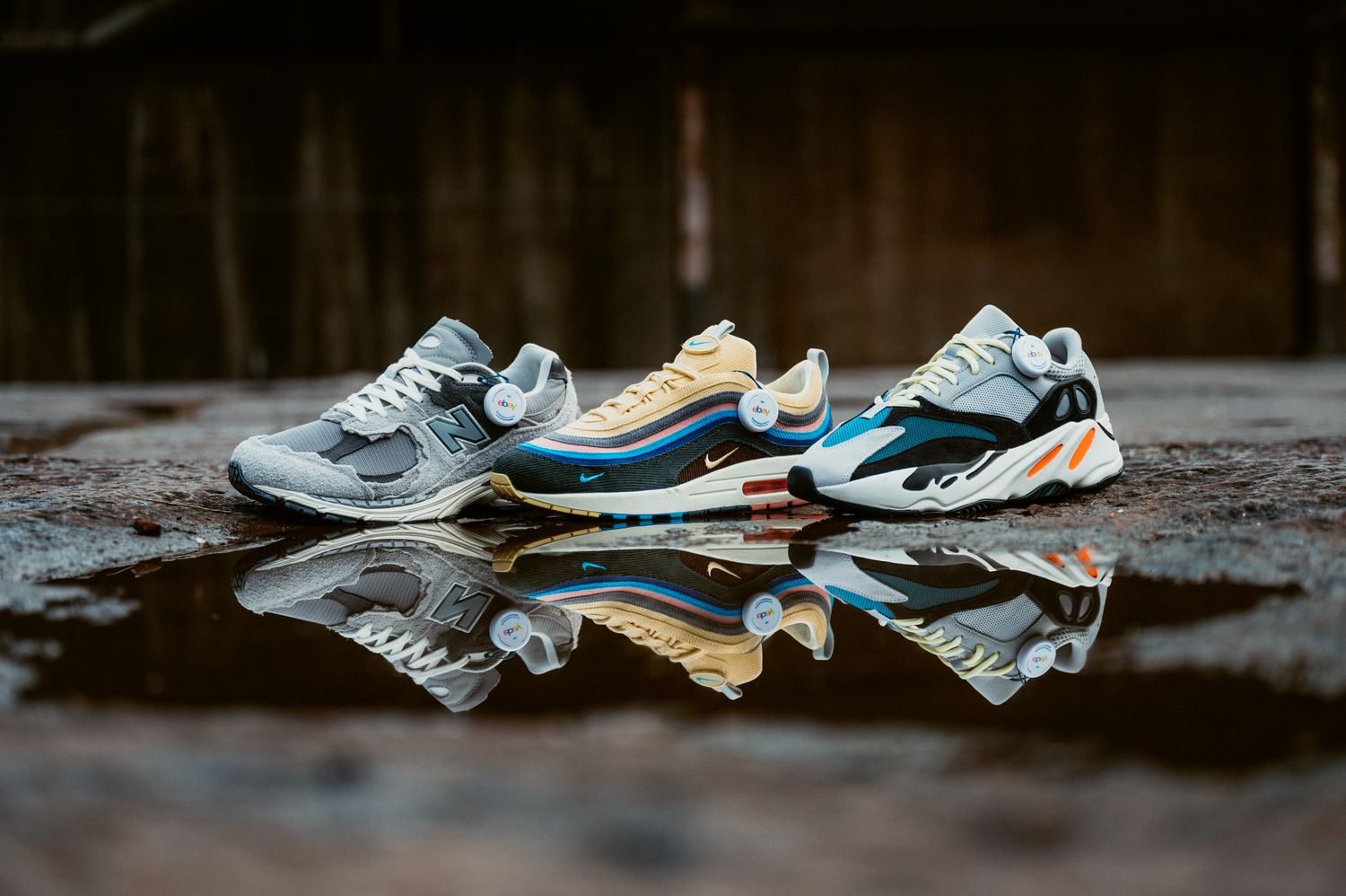 New Balance 2002R Protection Pack / Nike x Sean Wotherspoon Air Max 1/97 / adidas Yeezy Boost 700 Wave Runner Solid Grey
