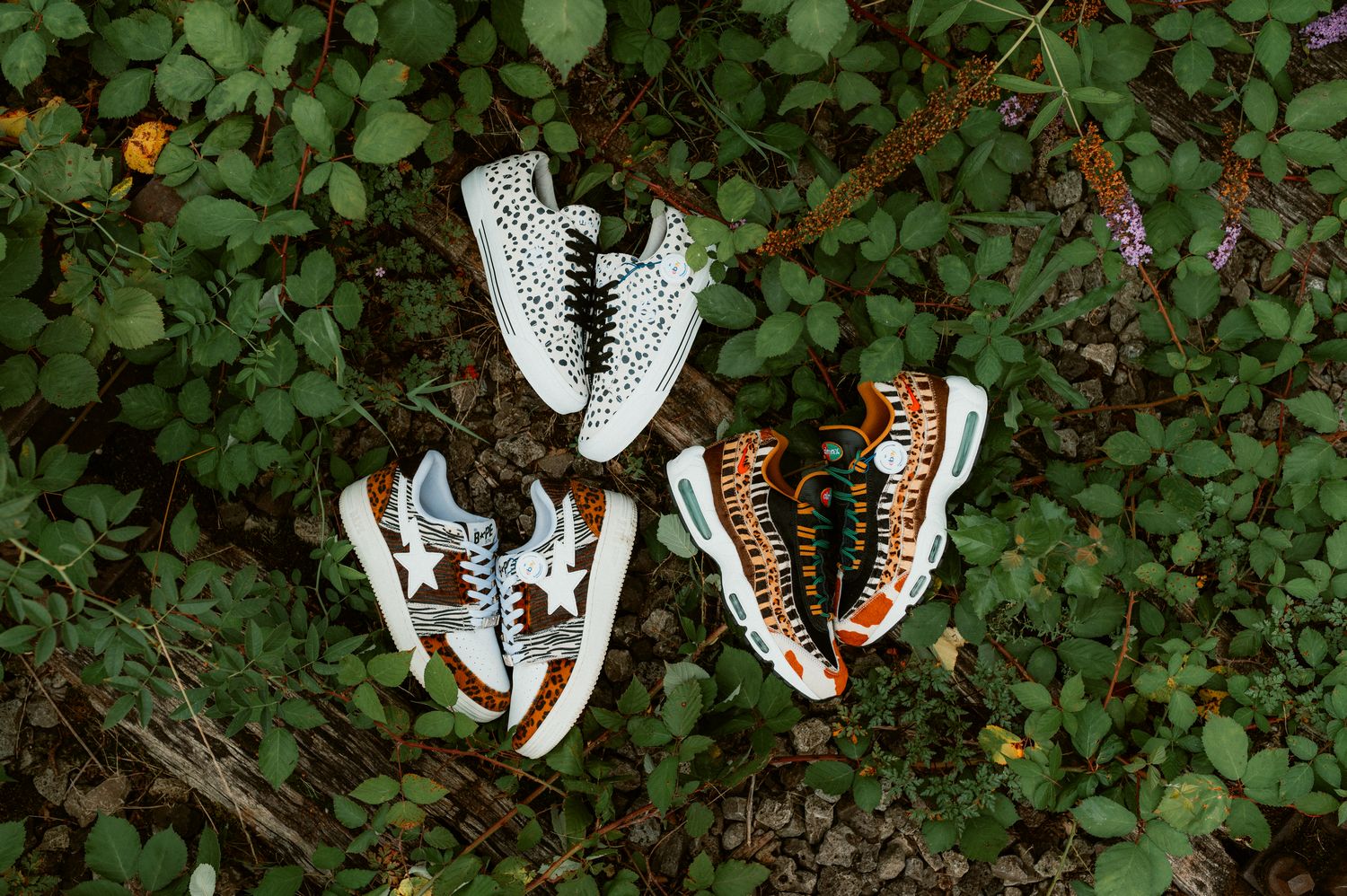 A Bathing Ape BAPE STA Low Animal Mix / Vans x Supreme Sid Pro Dalmatian / Nike x Atmos Air Max 95 Animal Pack 2.0