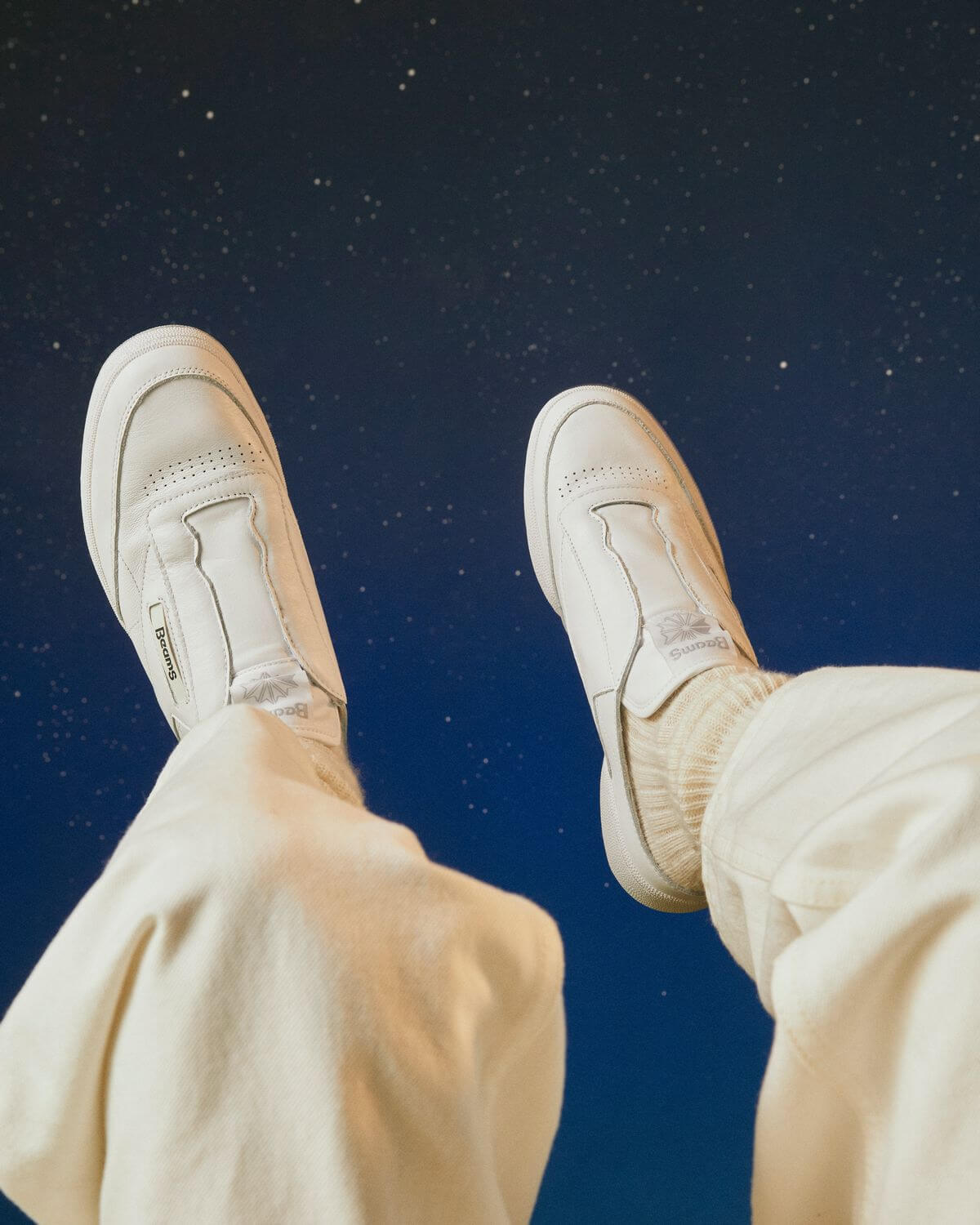 Reebok x BEAMS Club C Laceless Mule - white/white - GZ5319