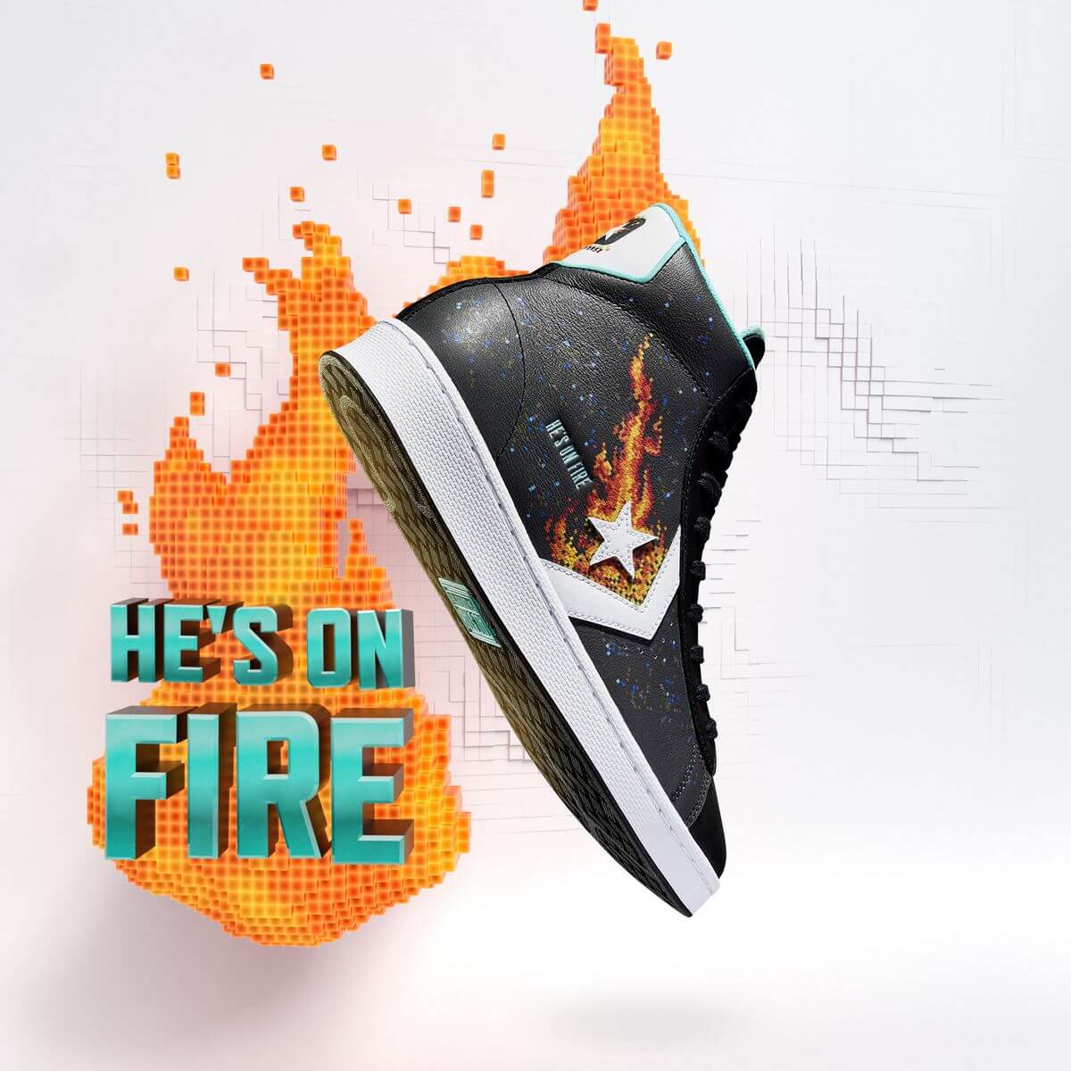 Converse x NBA Jam - Pro Leather - black/tart orange/white - 171313C