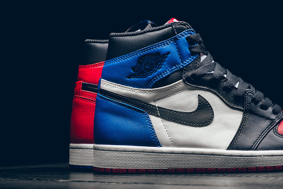 right side panel - Nike - Air Jordan 1 Retro - "Top 3 Pick" - black/varsity red/varsity royal - 555088-026