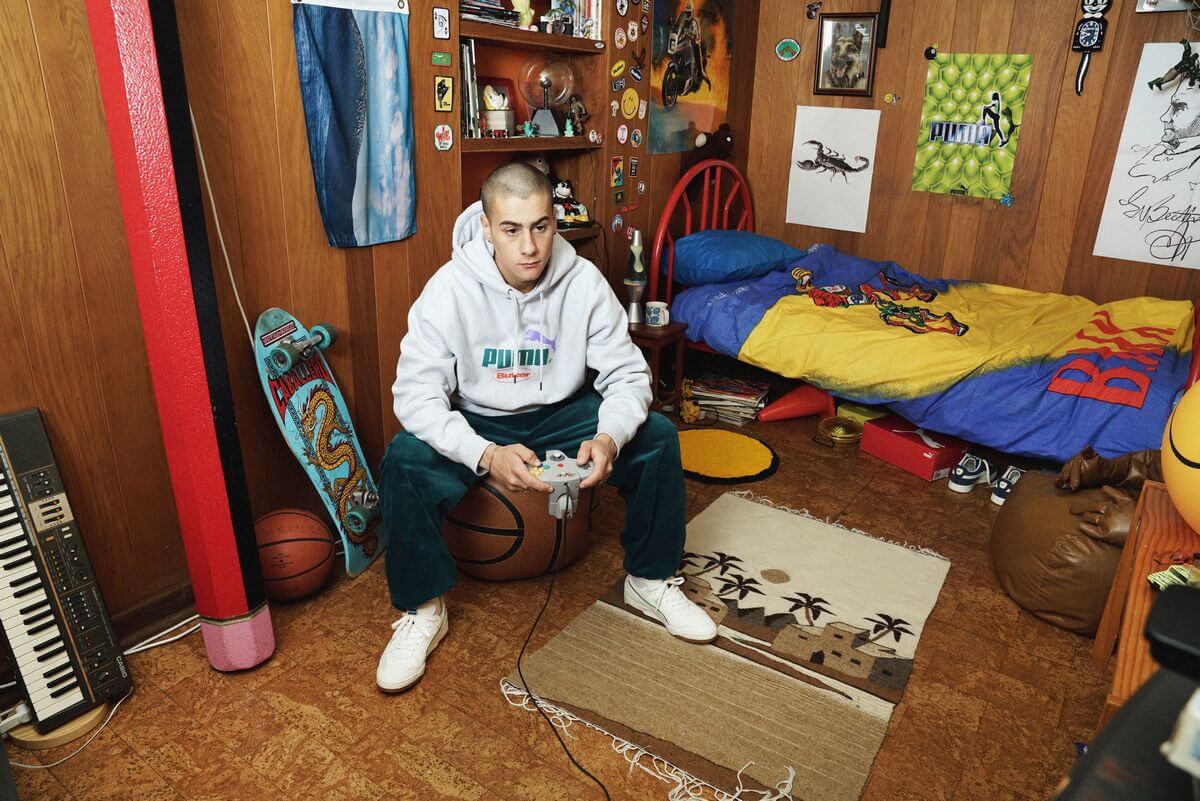 90er jahre kinderzimmer - PUMA x Butter Goods - Slipstream und Basket Vintage und Apparel Kollektion