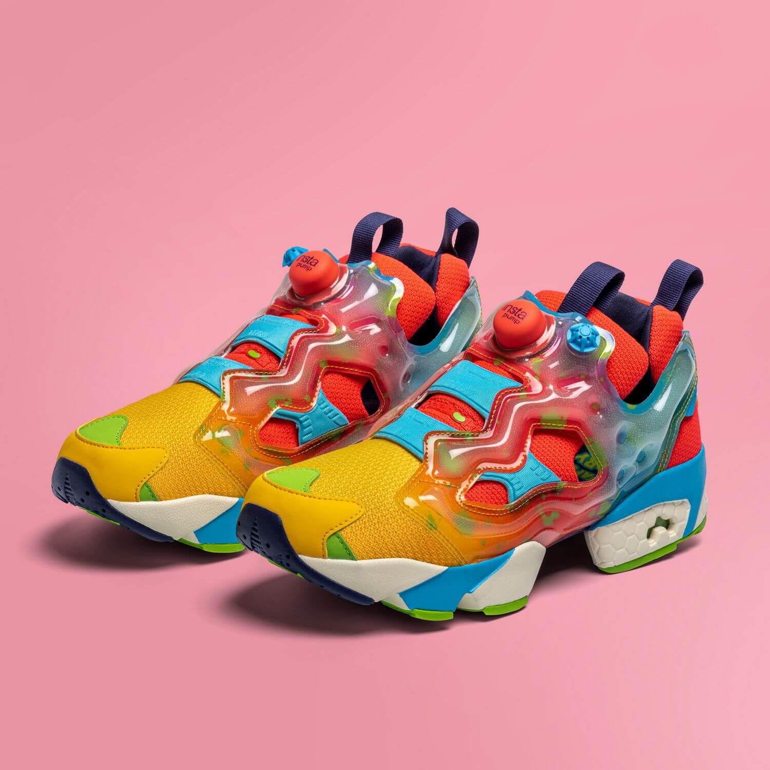 Reebok x Jelly Belly - Instapump Fury - retro yellow/neon cherry/blue blink - GW3388