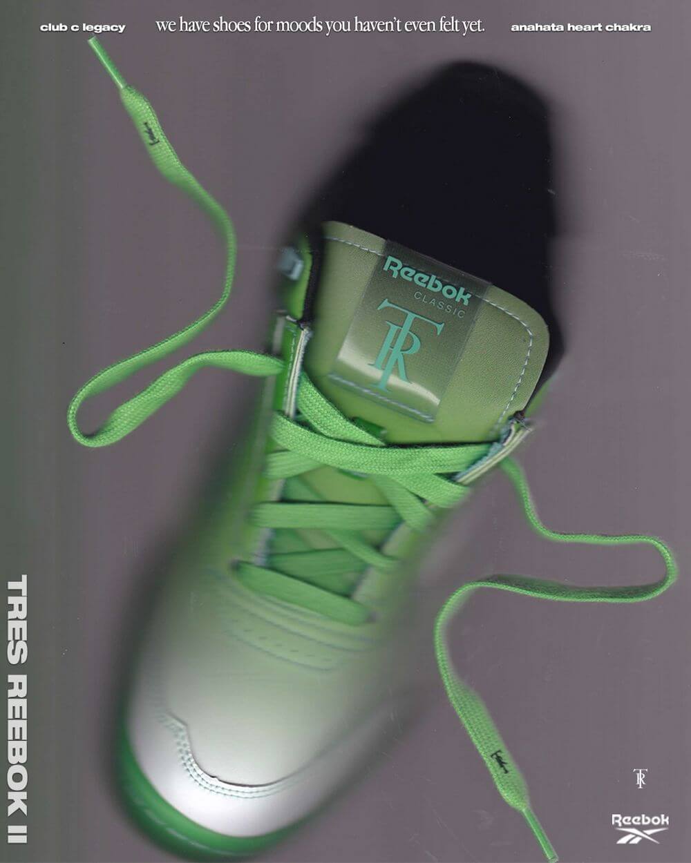 Reebok x Très Rasché - Club C Legacy - "Anahata Heart Chakra" - solar green/black/white - GW5106
