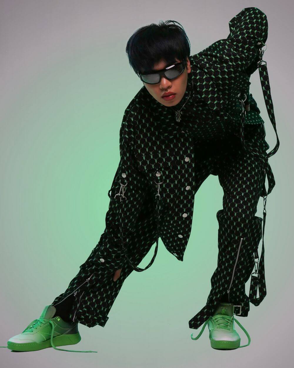 Reebok x Très Rasché - Club C Legacy - "Anahata Heart Chakra" - solar green/black/white - GW5106