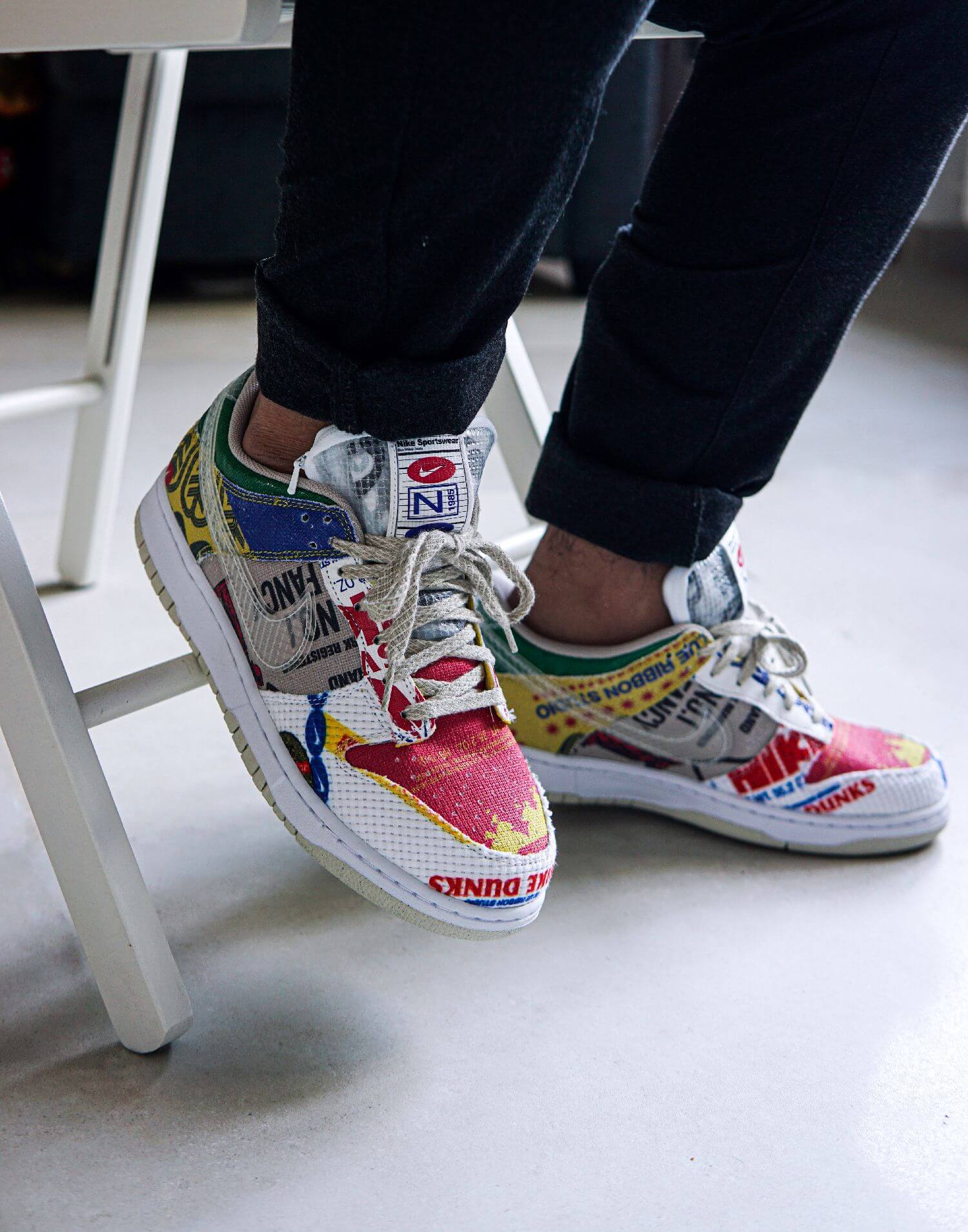 on feet photo of the Nike - Dunk Low SP - "City Market" - multicolor - DA6125-900